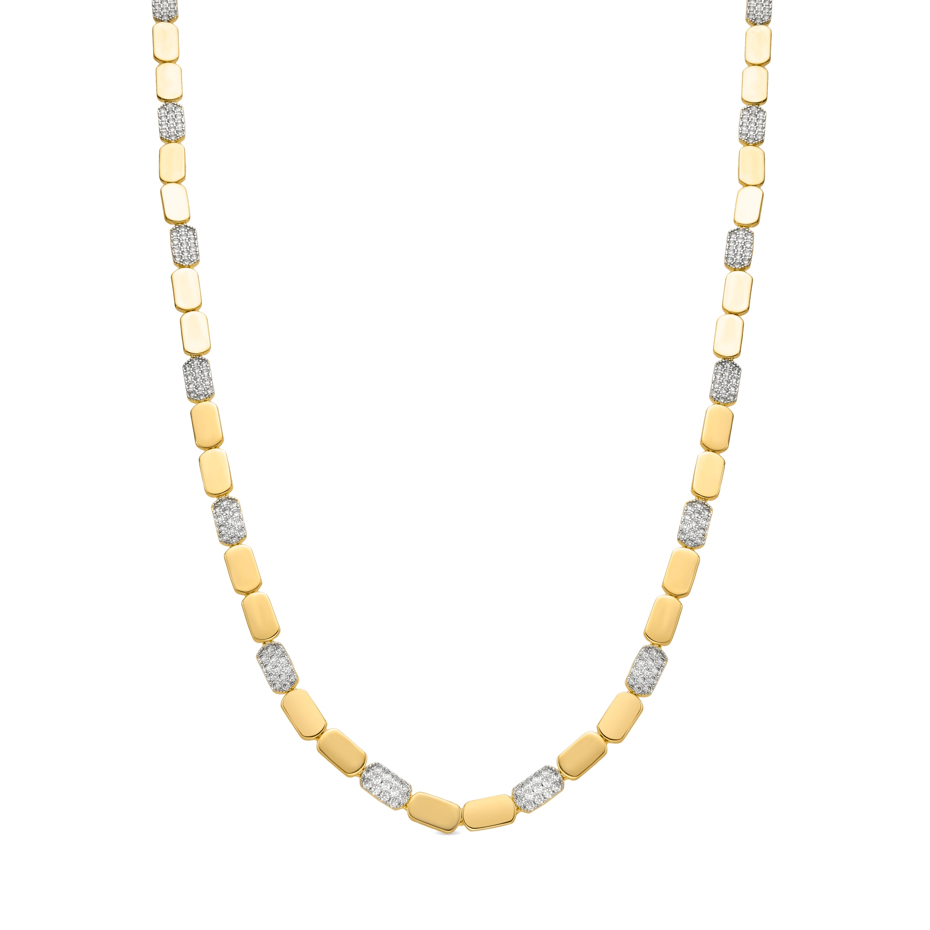 Collana in Argento Sterling 925 e Zirconia Brillante con finitura in oro giallo 18k - Likgo