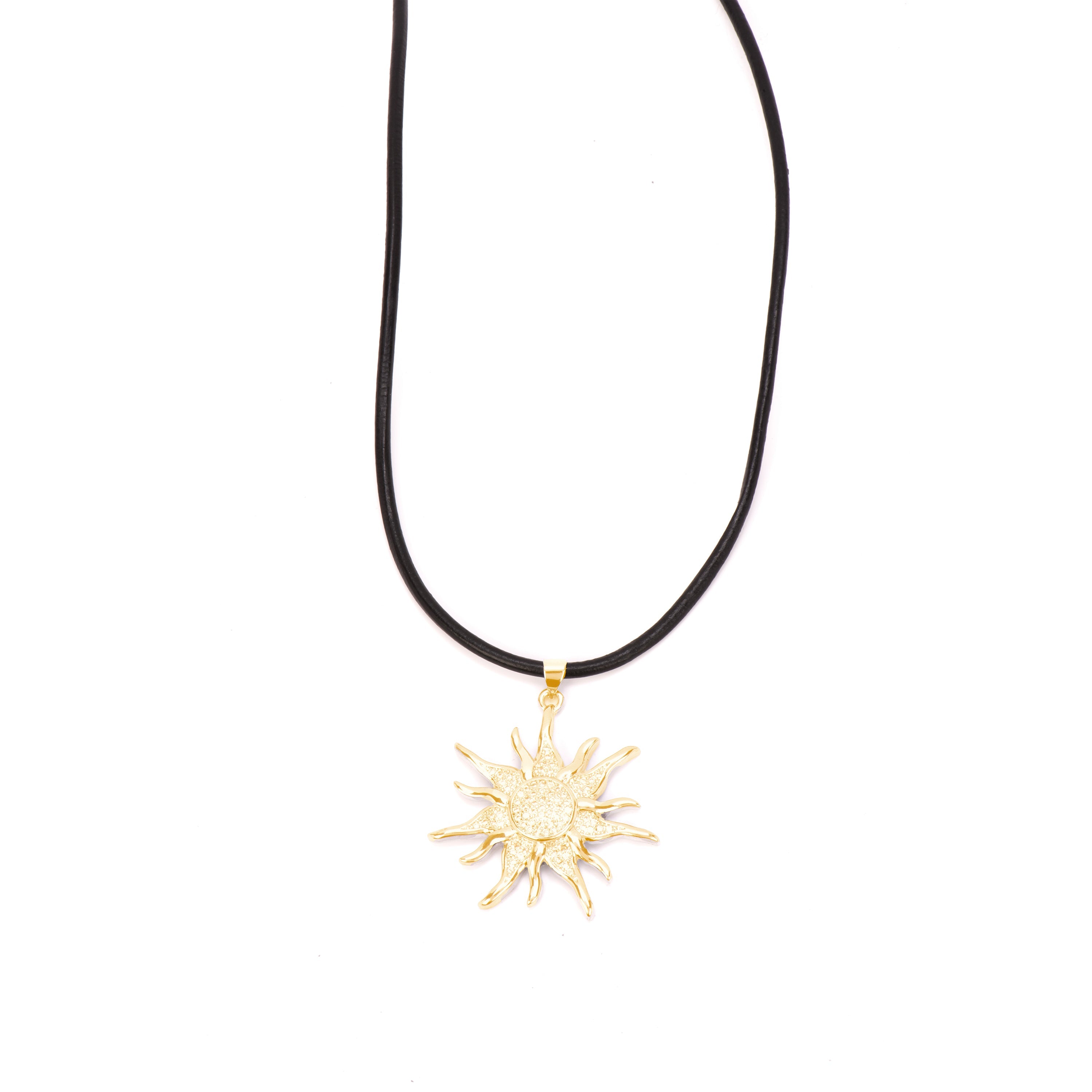 Collar de Plata de Ley 925 y Circonita Brillante acabado oro amarillo de 18k - Erover