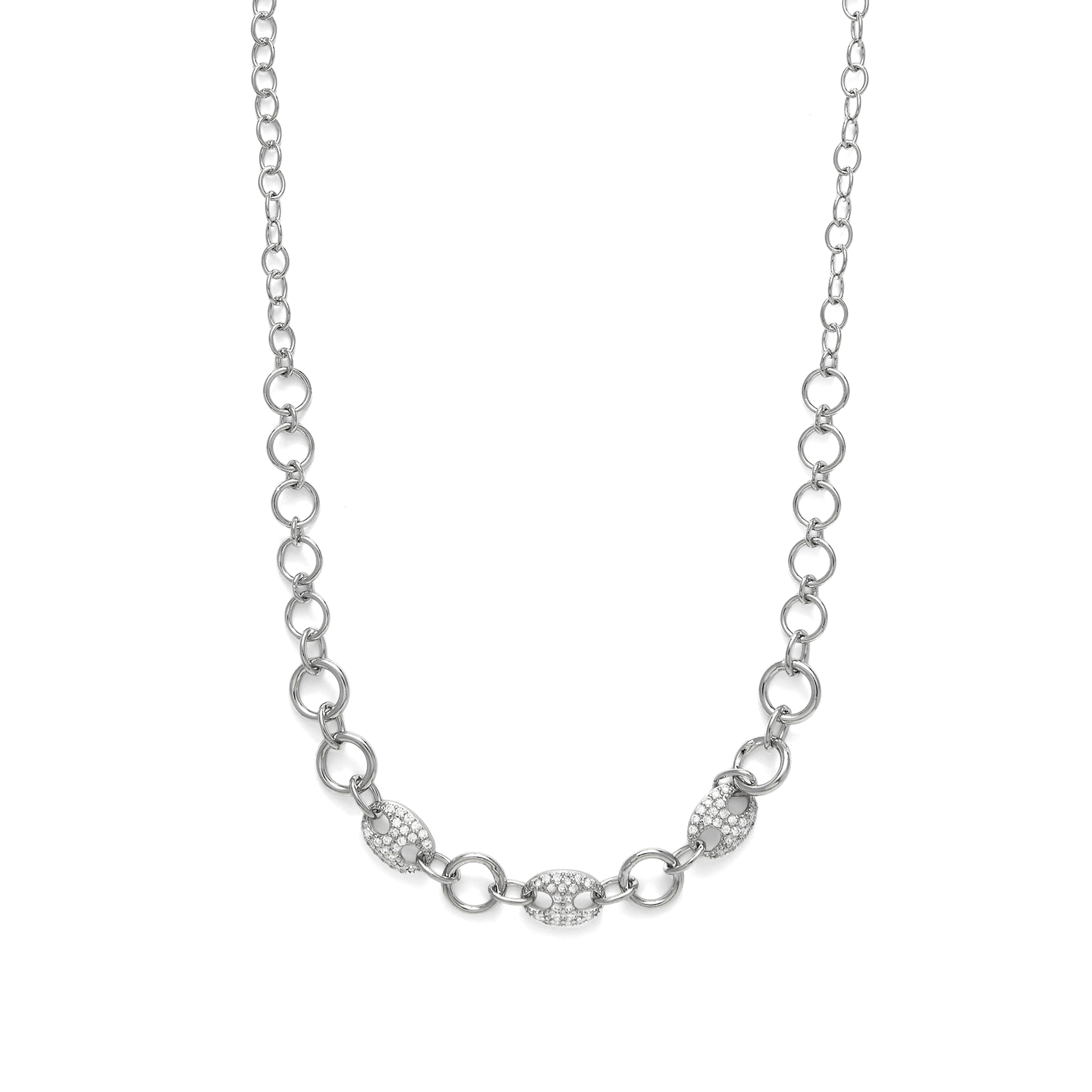 Collar de Plata de Ley 925 y Amatista Natural acabado en rodio - Raus