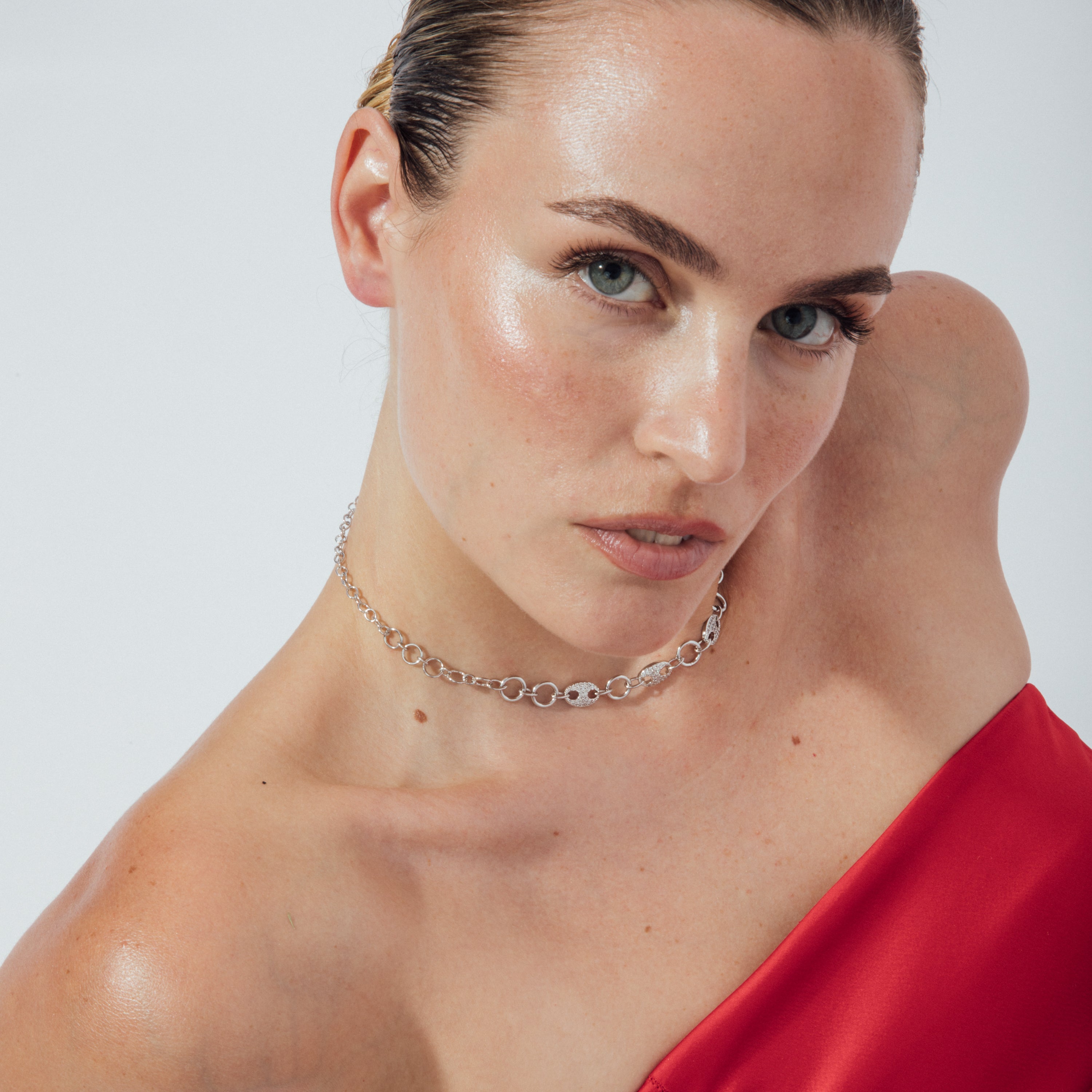 Collar de Plata de Ley 925 y Amatista Natural acabado en rodio - Raus