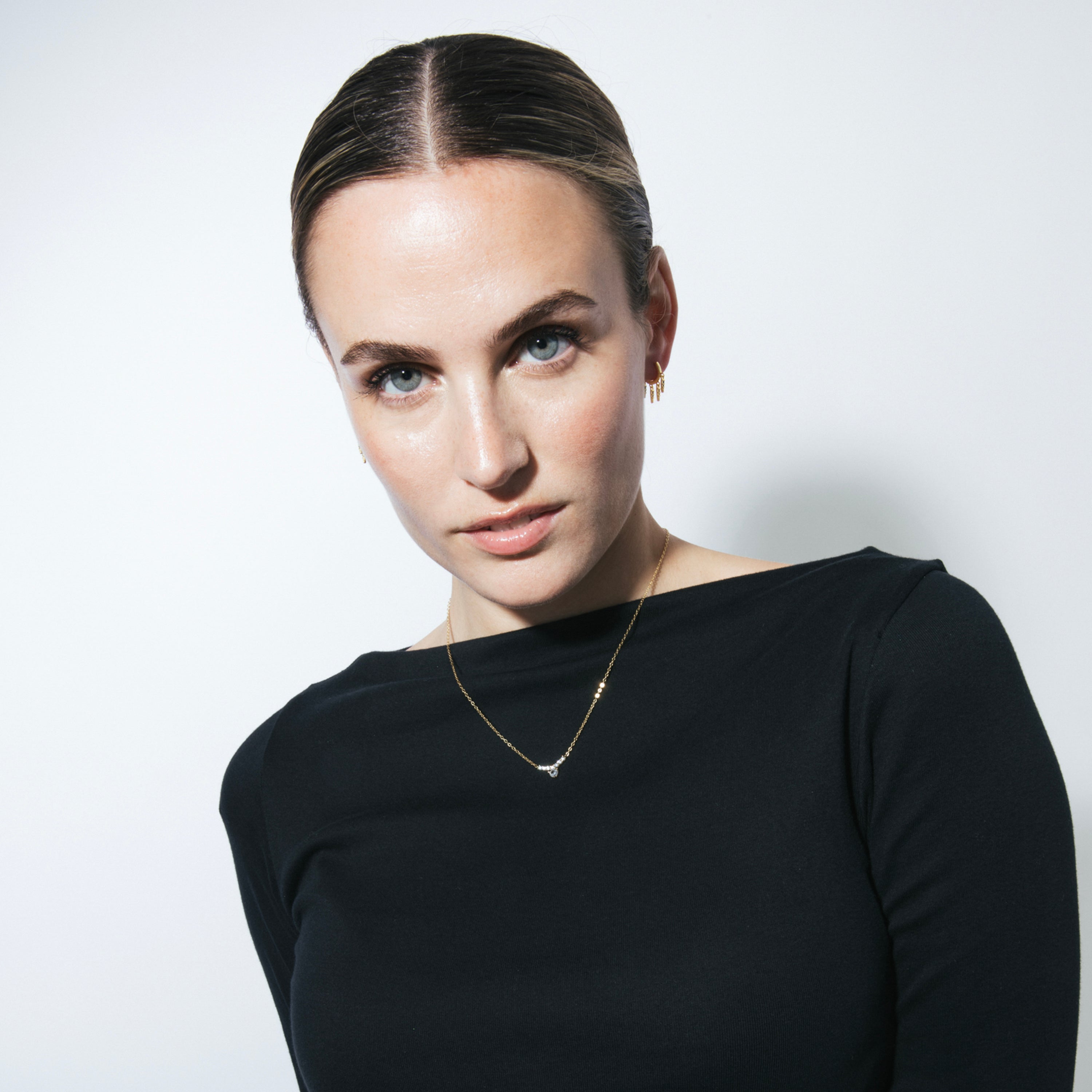 Collar de Plata de Ley 925 y Circonita Brillante acabado en oro amarillo 18k - Dragfi