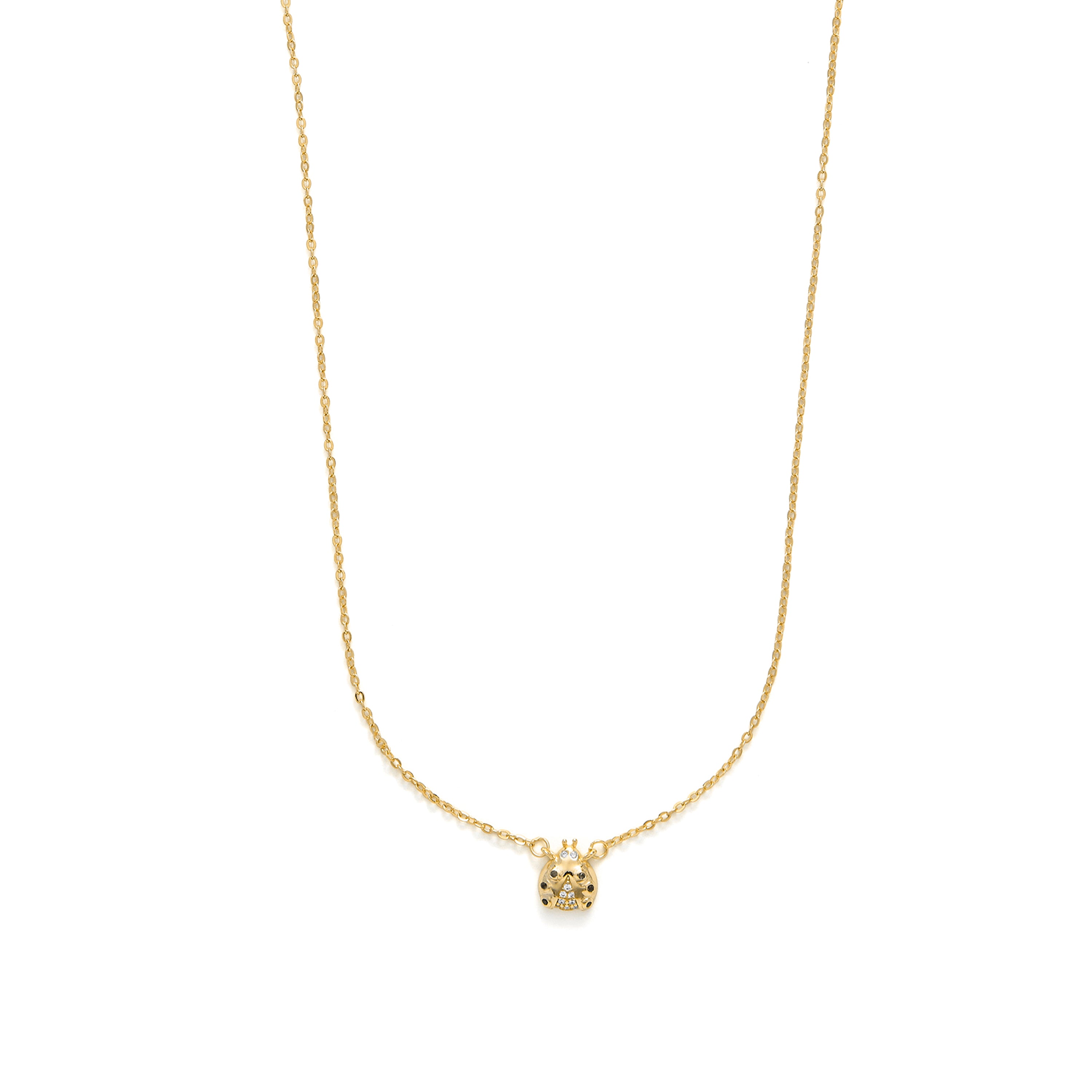 Collar de Plata de Ley 925 y Circonita Rubí acabado en oro amarillo 18k - Shoili