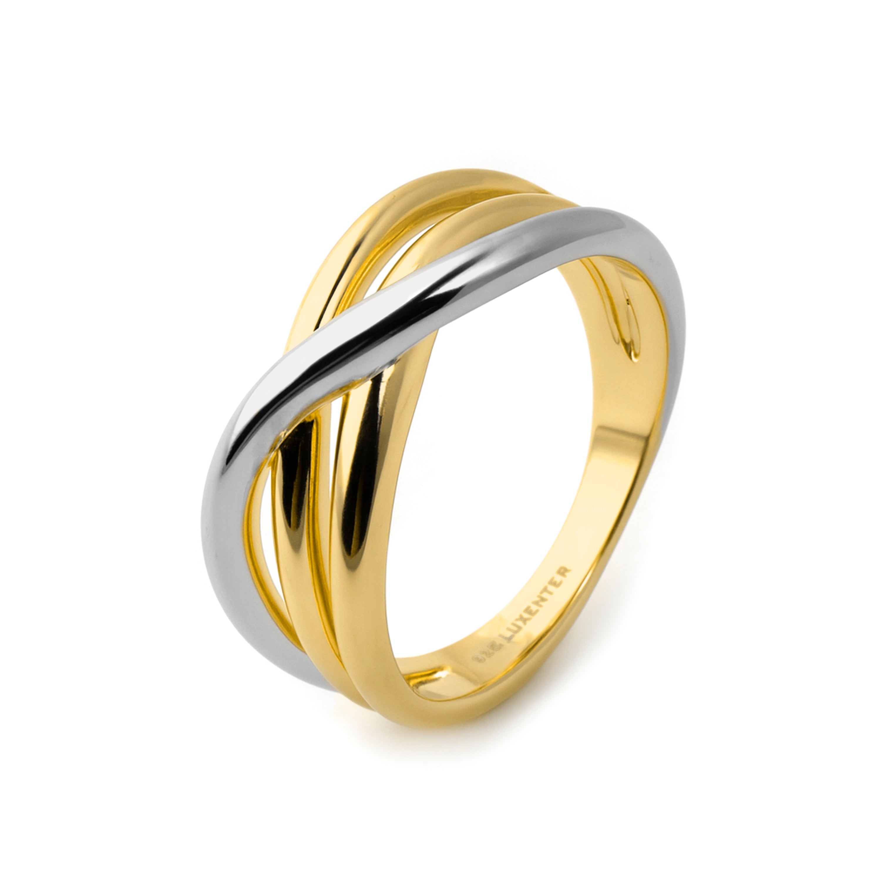 Anillo de Plata de Ley 925 acabado oro amarillo 18k - Egro