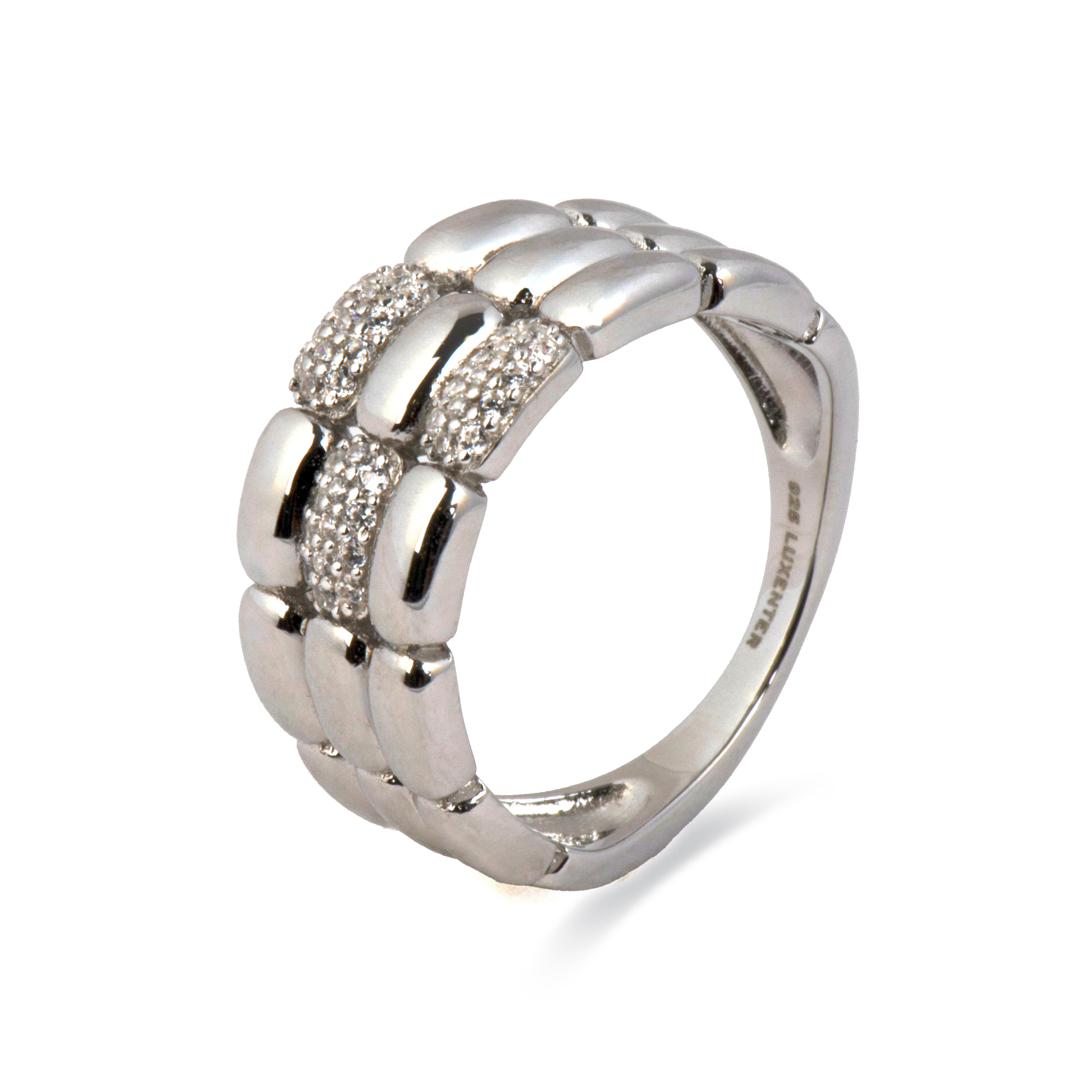 Anillo de Plata de Ley 925 y Circonita Brillante acabado en rodio - Moran