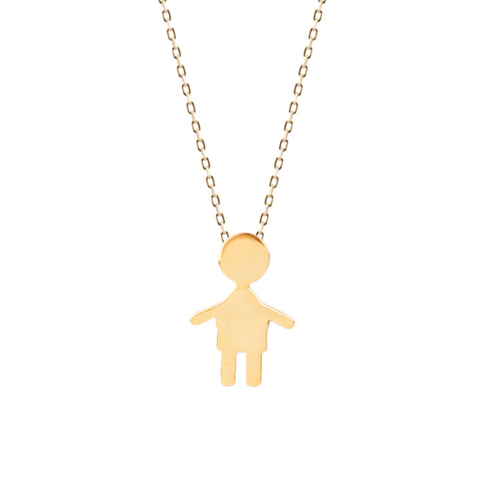Collar de Plata de Ley 925 acabado en oro amarillo de 18K - Niño
