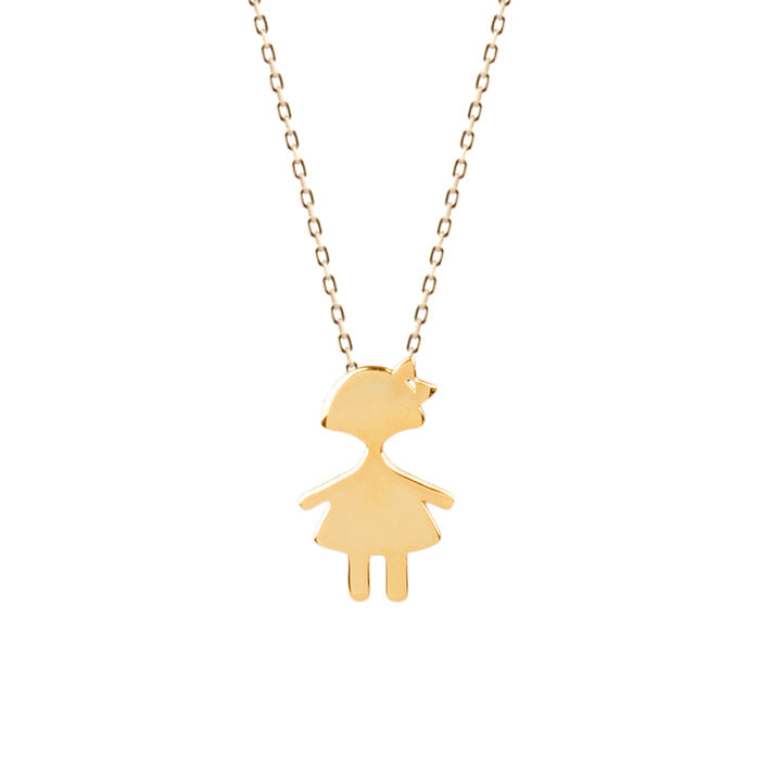 Collar de Plata de Ley 925 acabado en oro amarillo de 18K - Niña