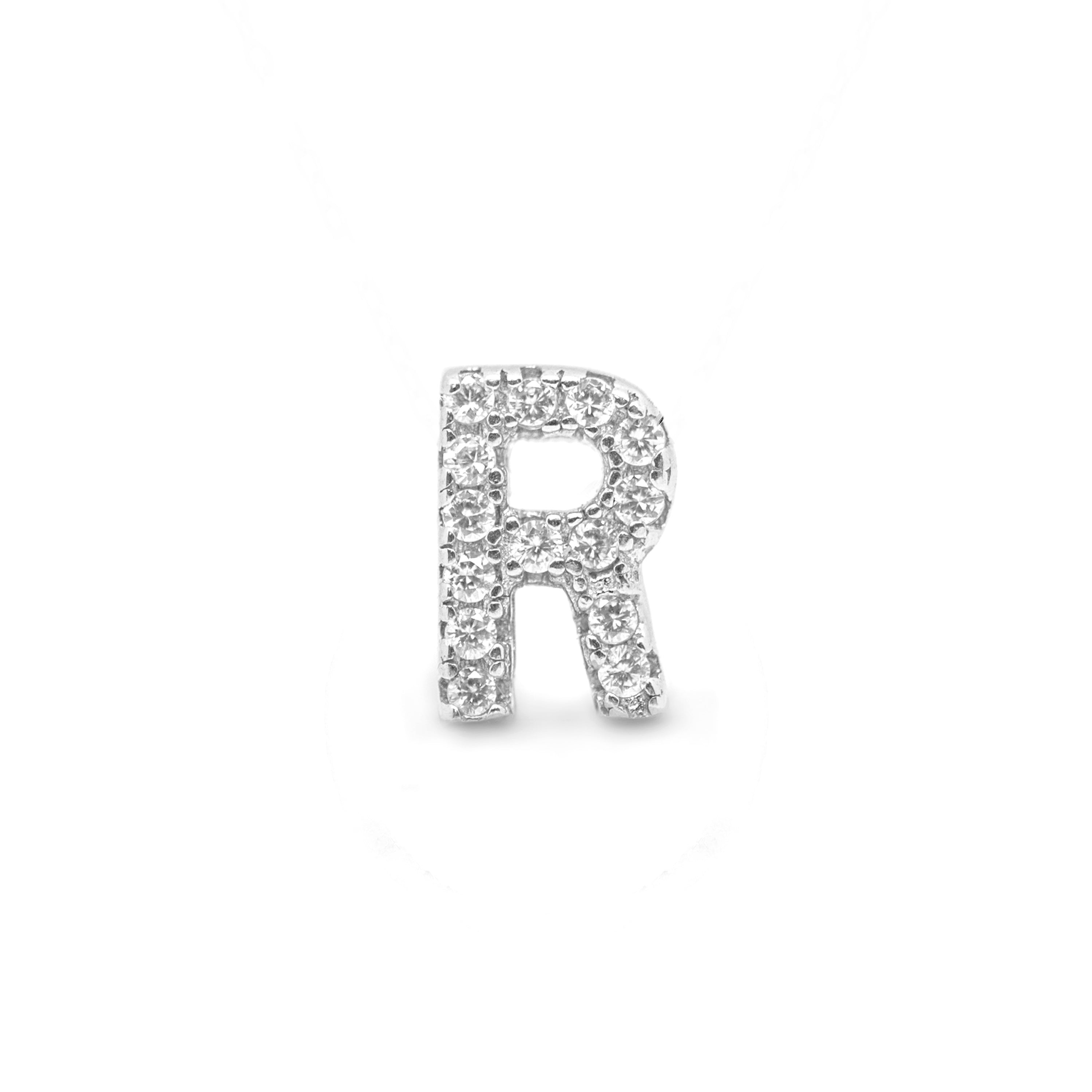 Colgante de Plata de Ley 925 con Circonita Brillante acabado en rodio - Alphabet