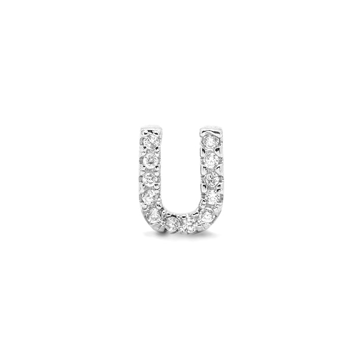 Colgante de Plata de Ley 925 con Circonita Brillante acabado en rodio - Alphabet