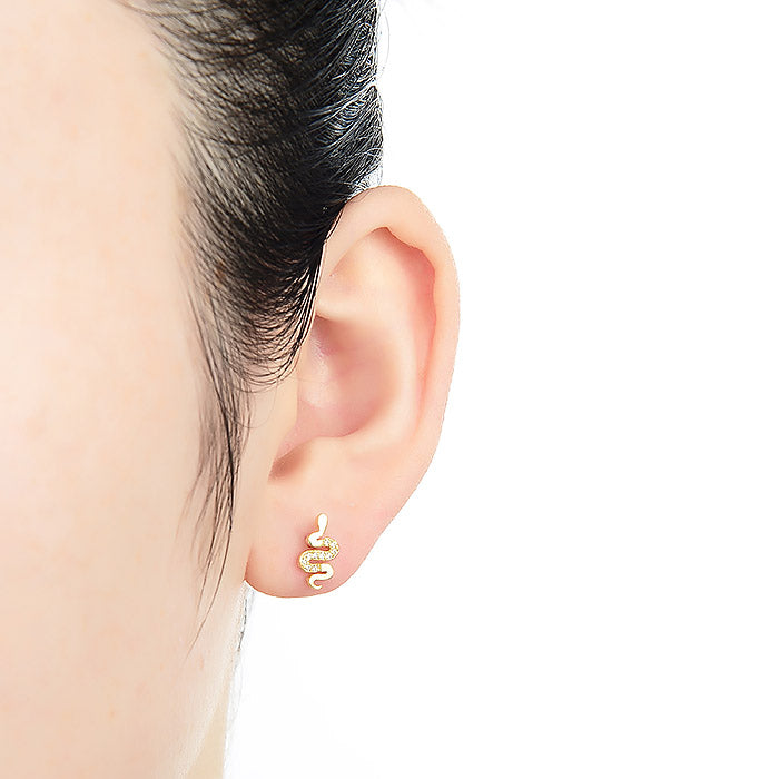 Piercing de Plata de Ley 925 con Circonita Brillante acabado en oro amarillo de 18K - Turhad