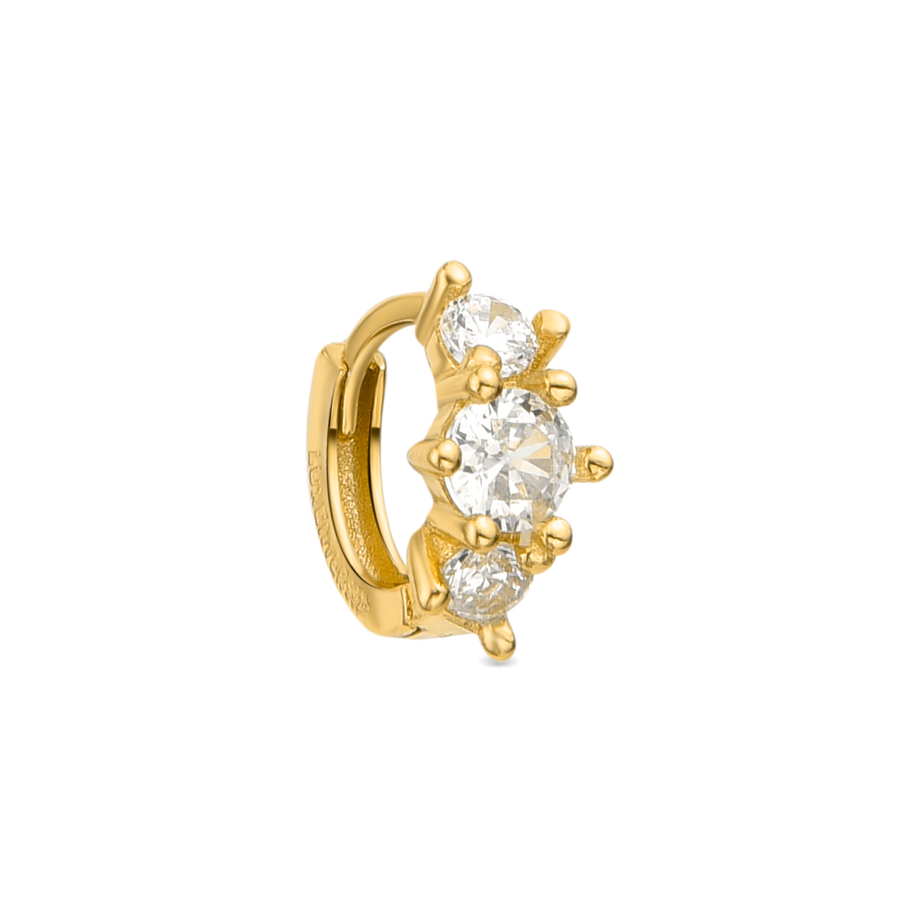 Piercing de Plata de Ley 925 y Circonita Brillante acabado en oro amarillo de 18k - Awef