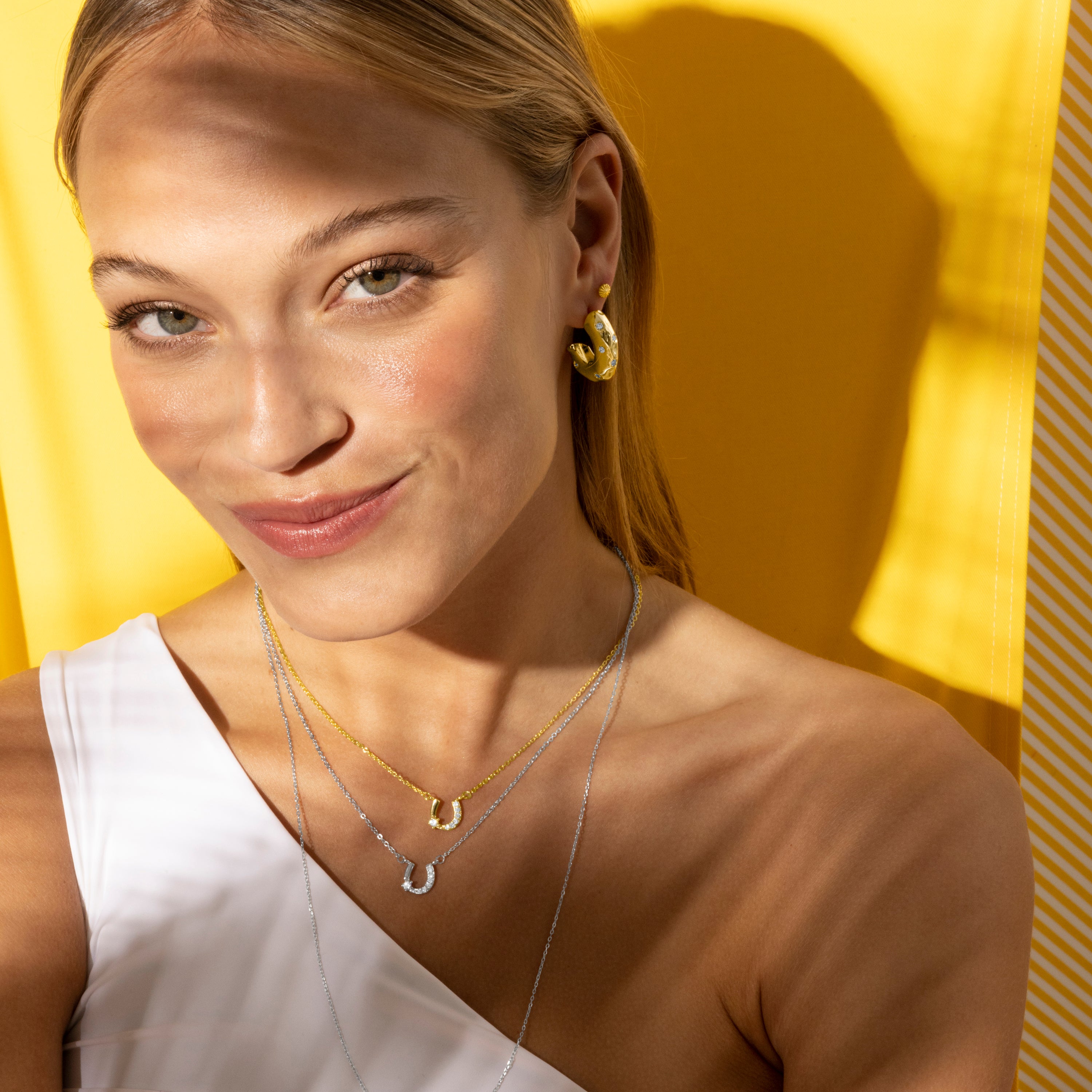 Piercing de Plata de Ley 925 acabado en oro amarillo de 18k - Adoi