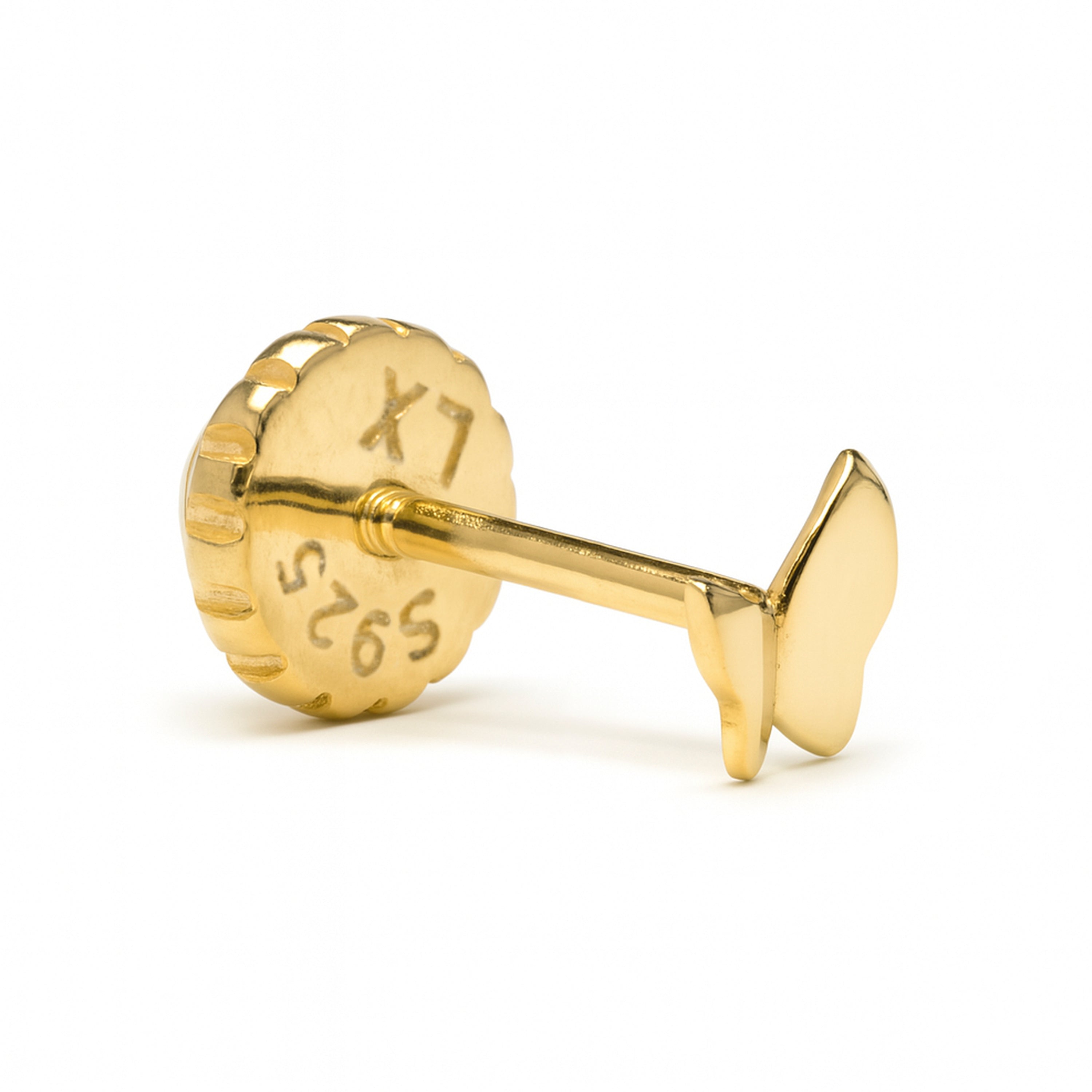 Piercing de Plata de Ley 925 acabado oro amarillo 18k - Matik