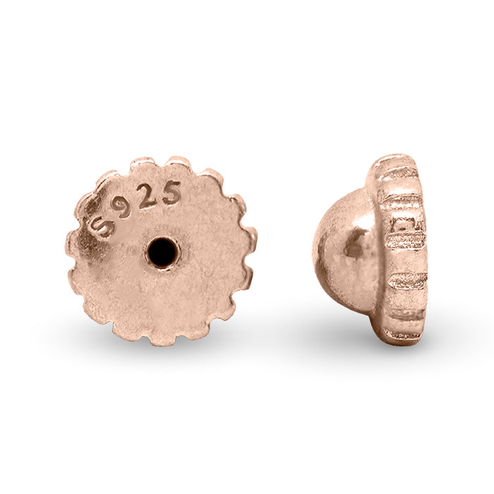 Presiones de Plata de Ley 925 con Circonita Brillante acabadas en oro rosa de 18K - Presión