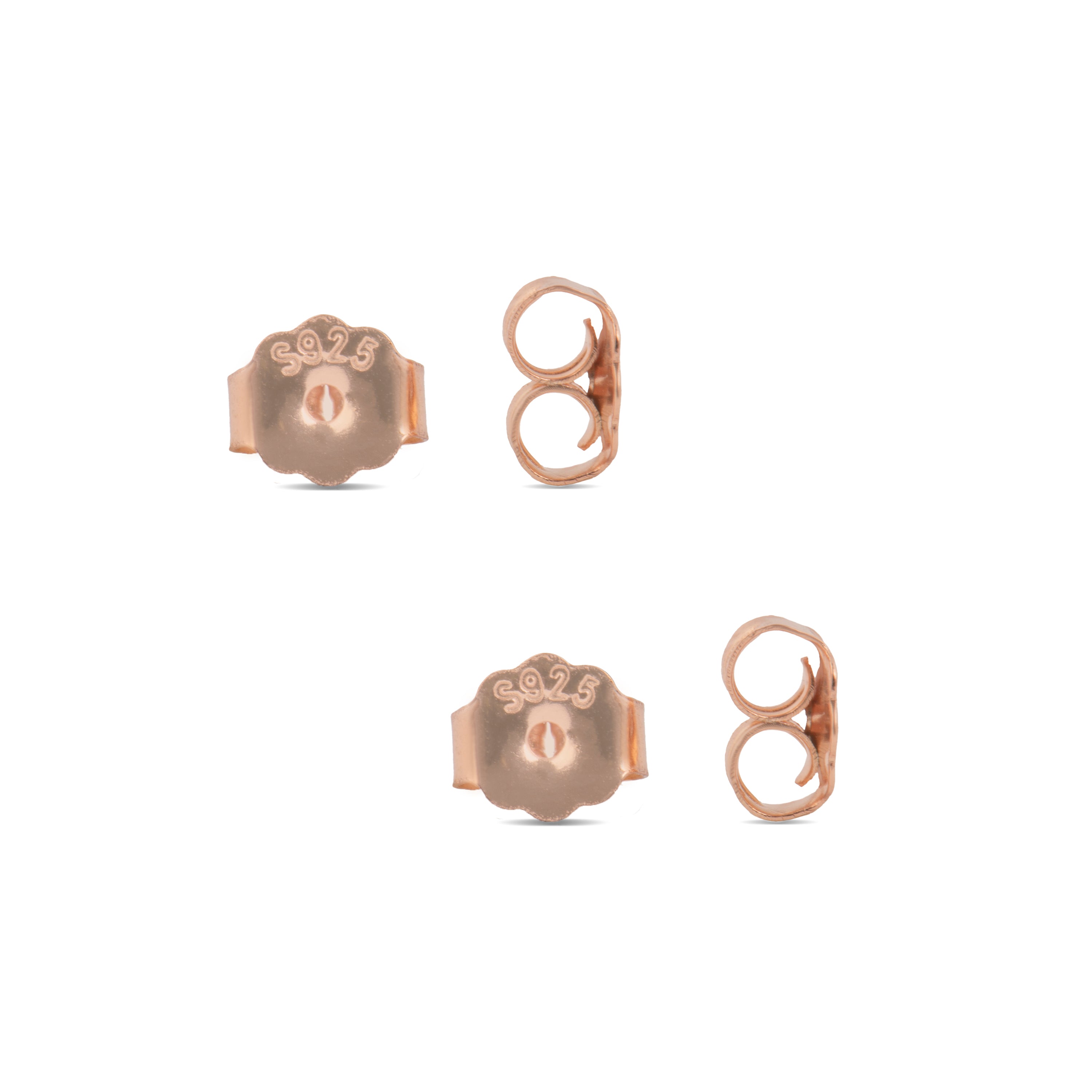 Presiones pequeñas de Plata de ley 925 acabado en oro rosa de 18k - Luxenter