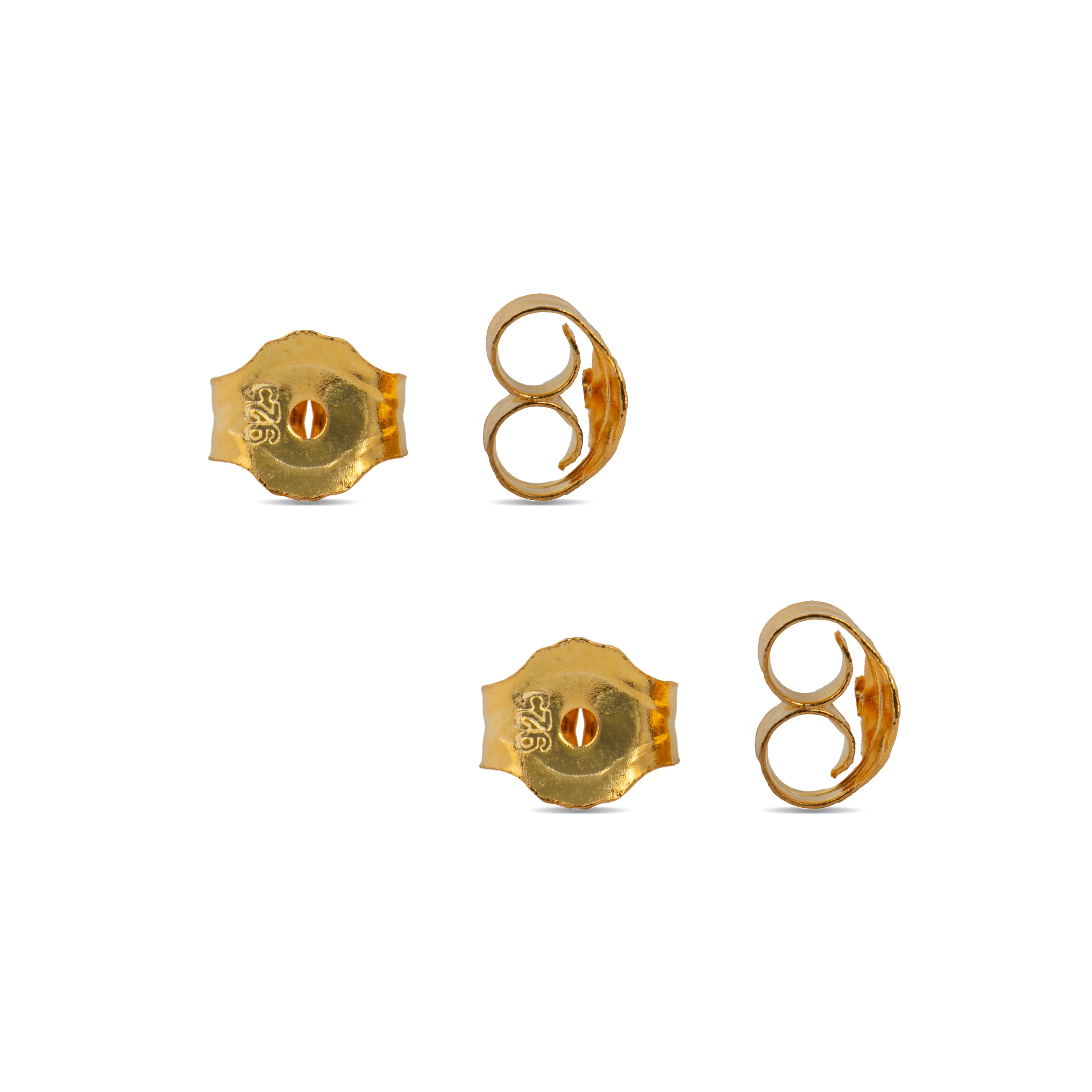 Presiones pequeñas de Plata de ley 925 acabado en oro amarillo 18k - Luxenter
