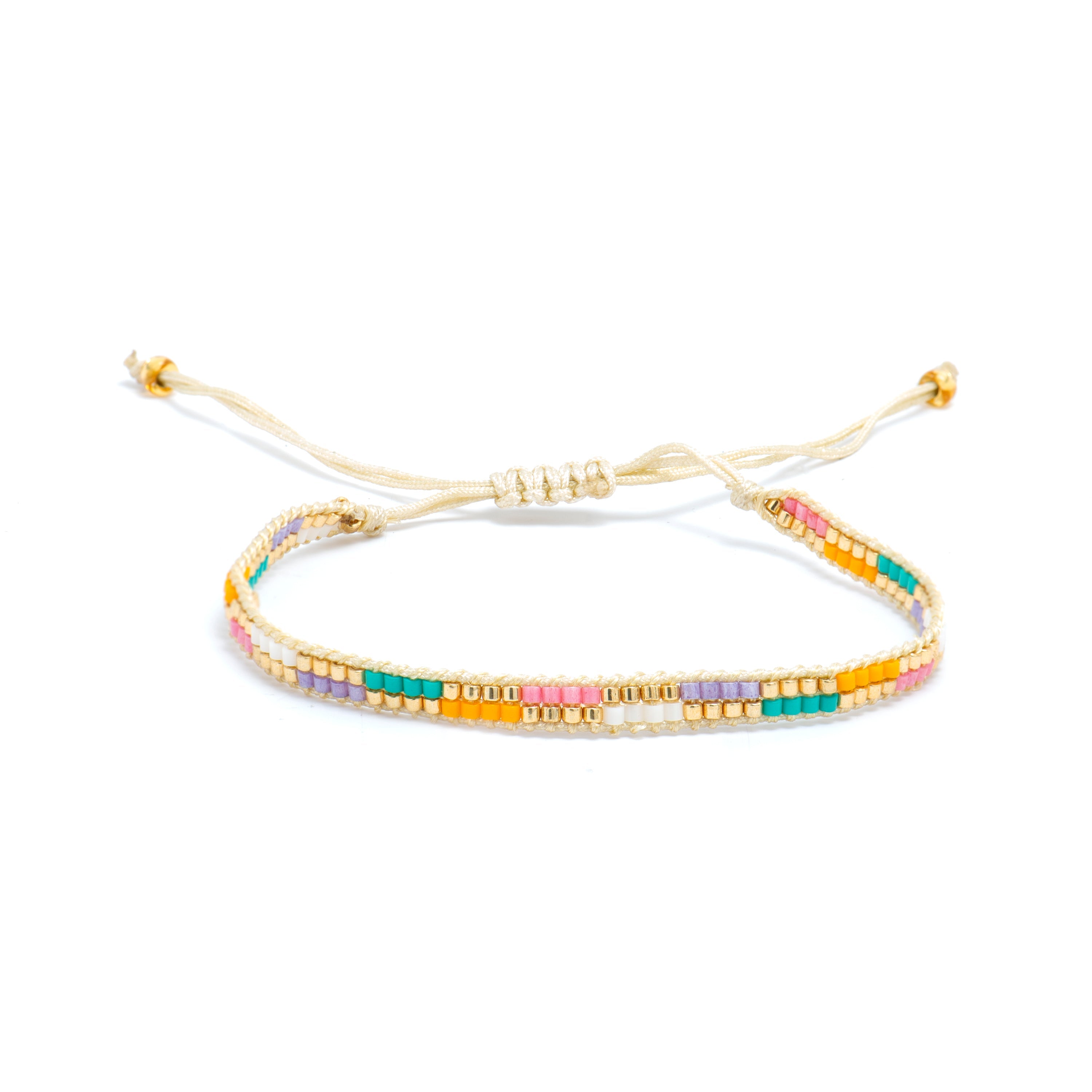 Armband mit mehrfarbigem Kristall, 18k Goldfinish - Anlako