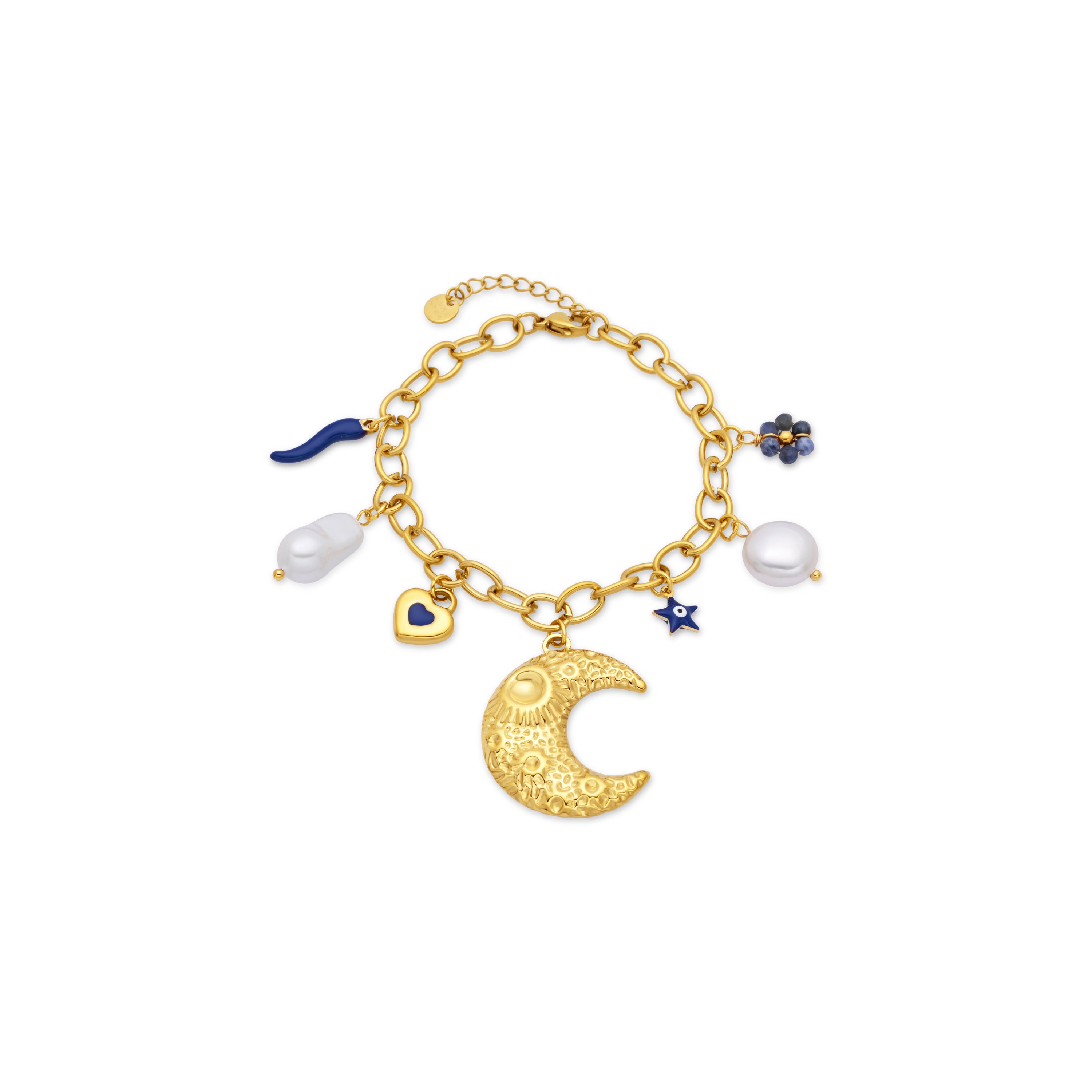 Pulsera de Lacado Azul acabado en oro amarillo 18k - Lynou