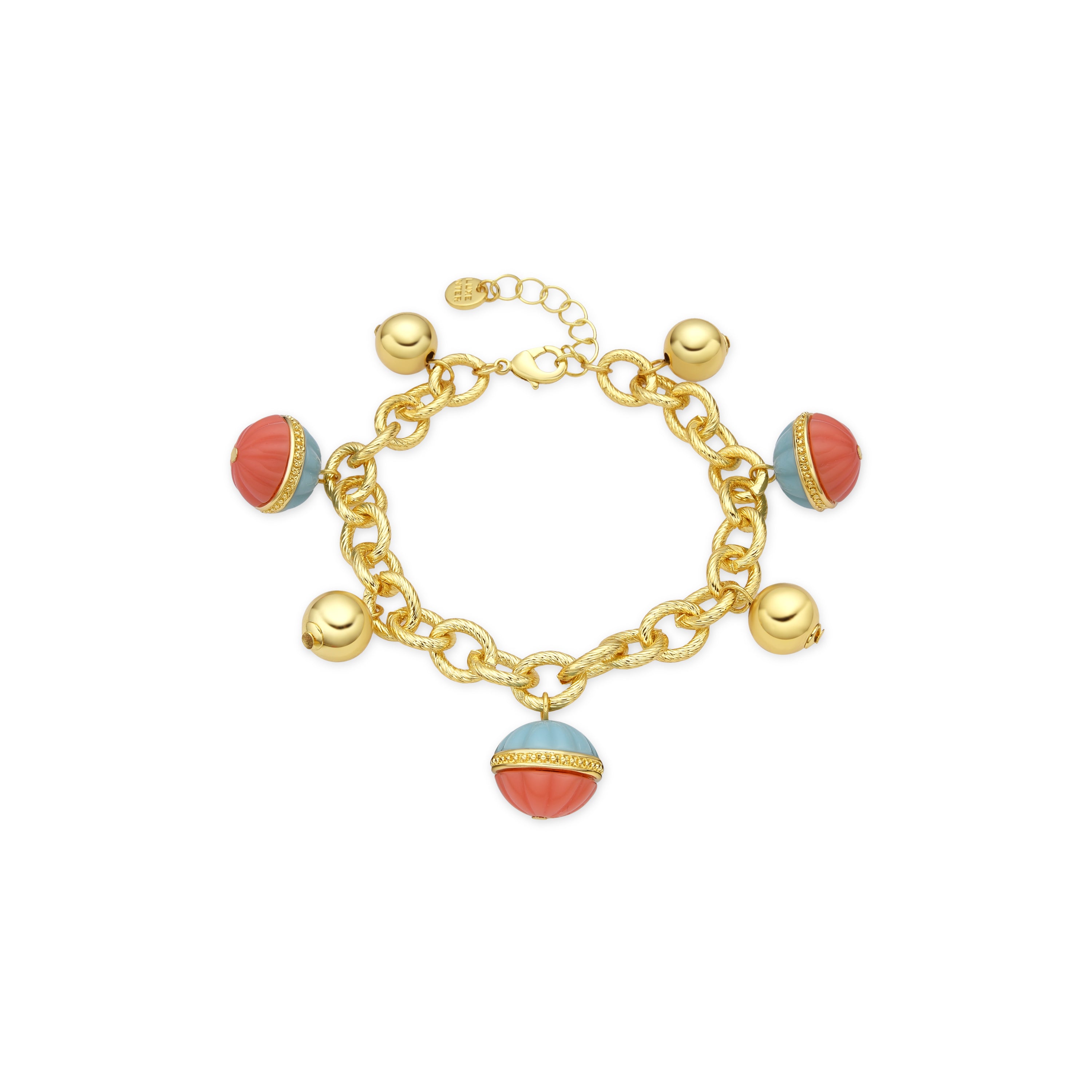 Pulsera acabado oro amarillo de 18k y Resina Multicolor - Derko