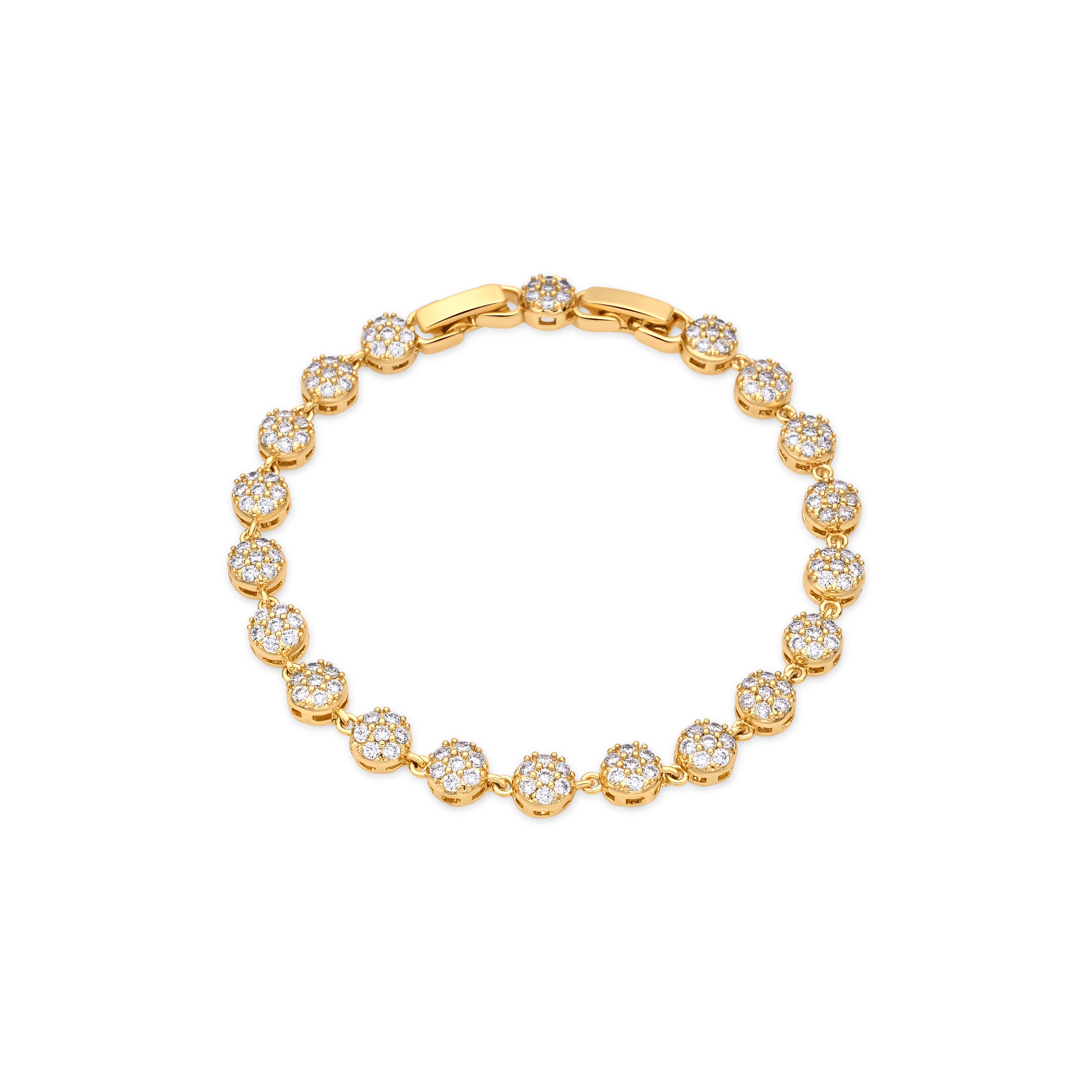 Pulsera de Circonita Brillante acabado en oro amarillo de 18k - Shico