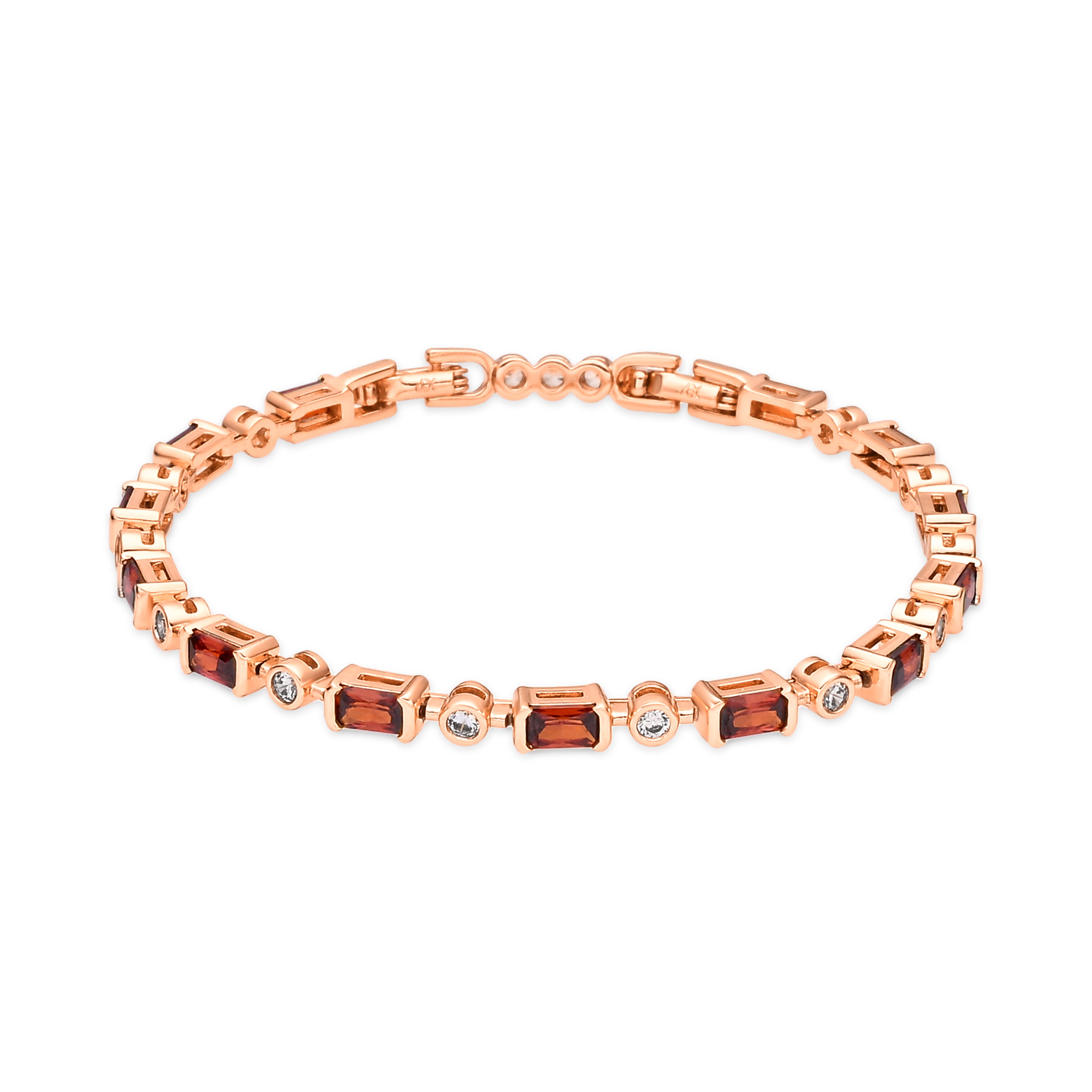 Pulsera de Circonita Rubí acabado en oro amarillo de 18k - Cusna