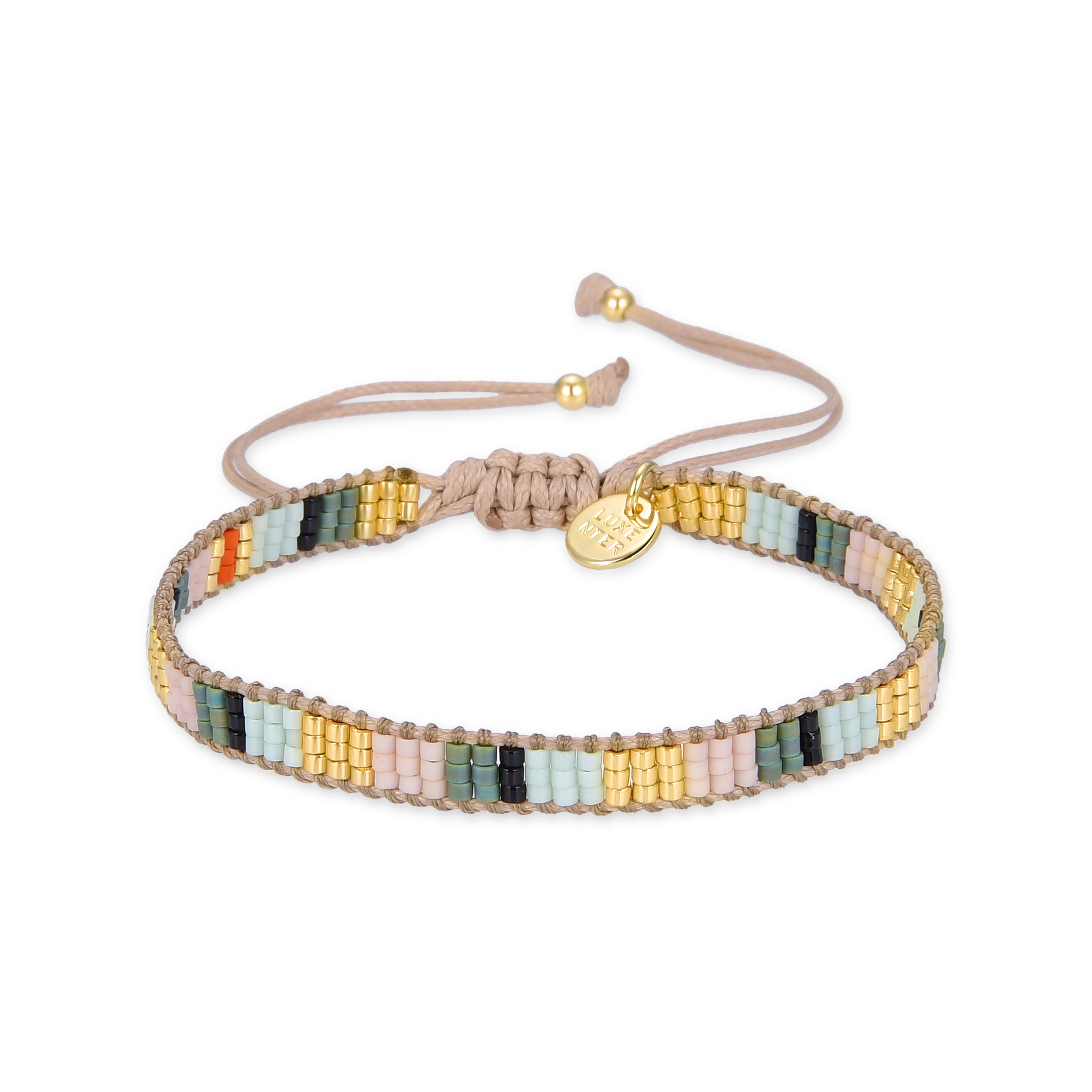 Pulsera de Cristal Multicolor acabada en oro amarillo de 18K - Lukshu