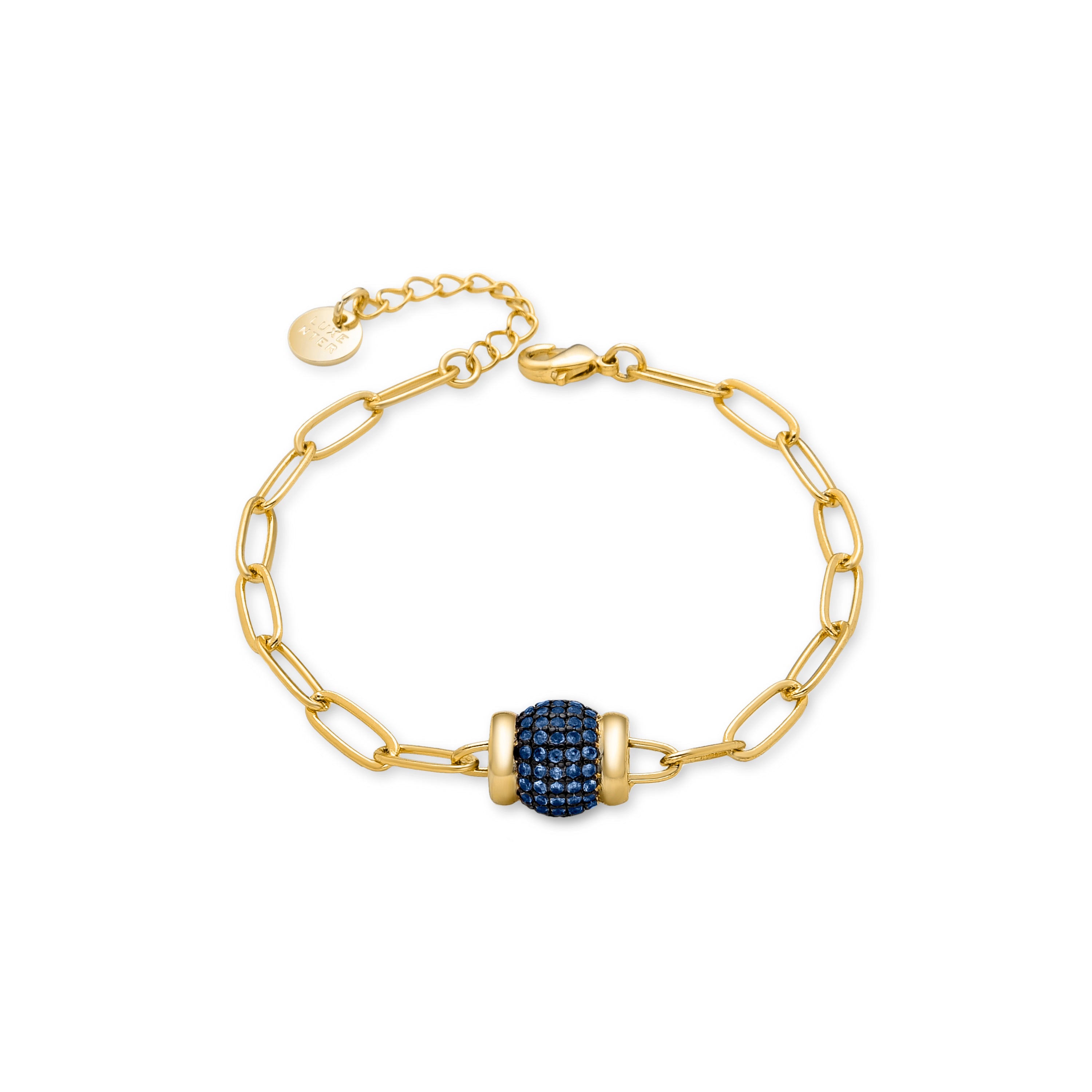 Pulsera de Cuarzo Hidrotermal Verde Claro acabada en oro amarillo de 18K - Krull