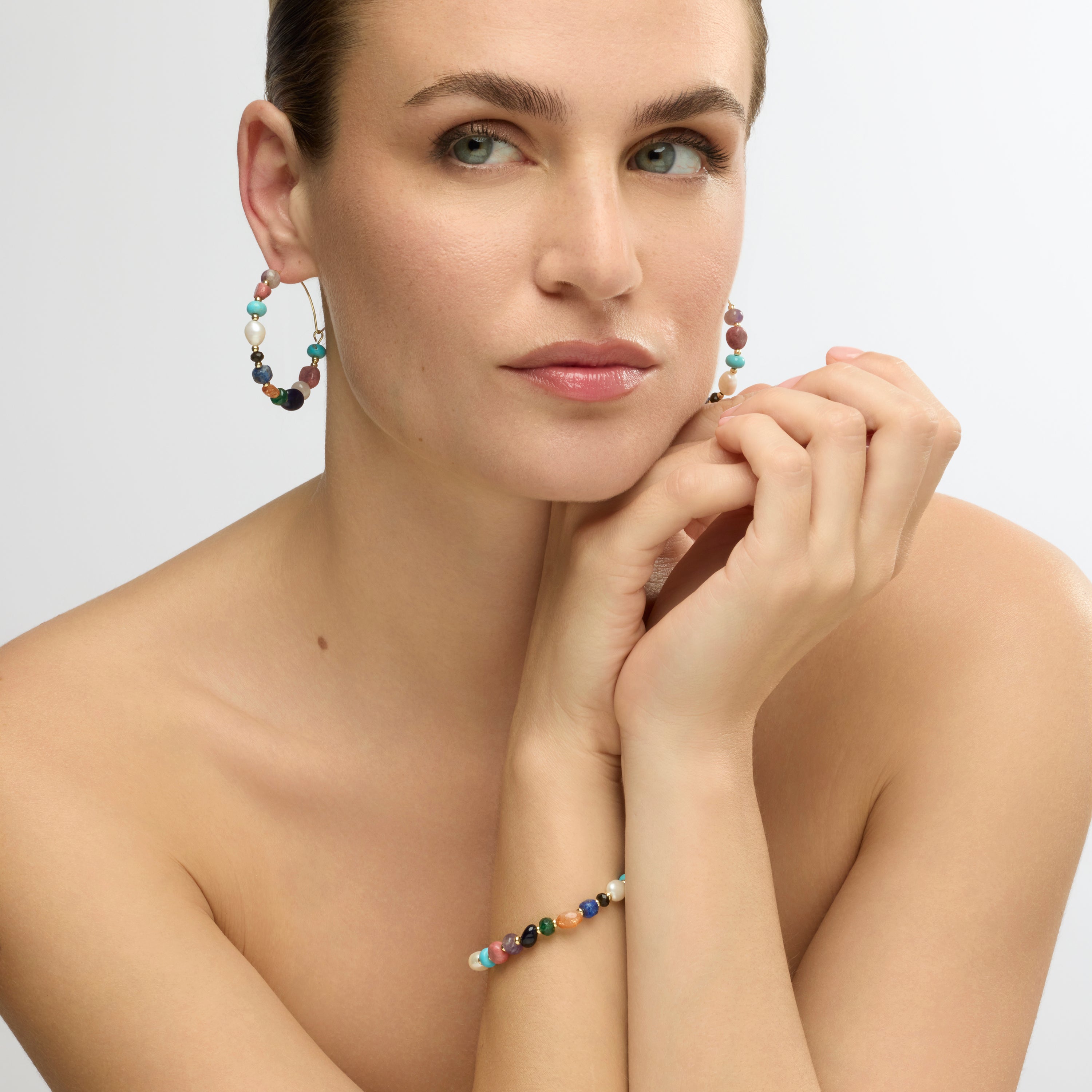 Bracciale finitura oro giallo 18k e Perla Bianca - Umavi