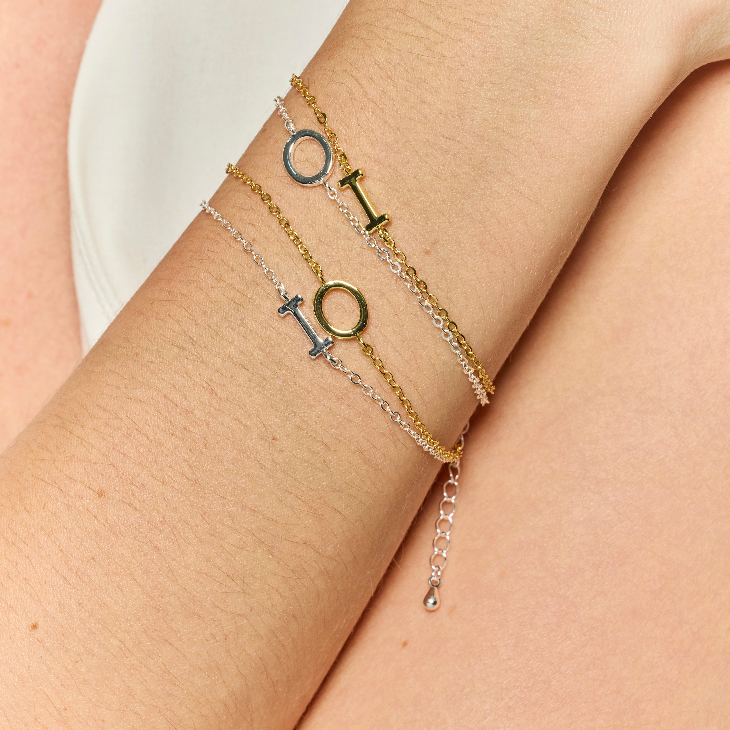 Pulsera acabado oro amarillo 18k - Alphabet