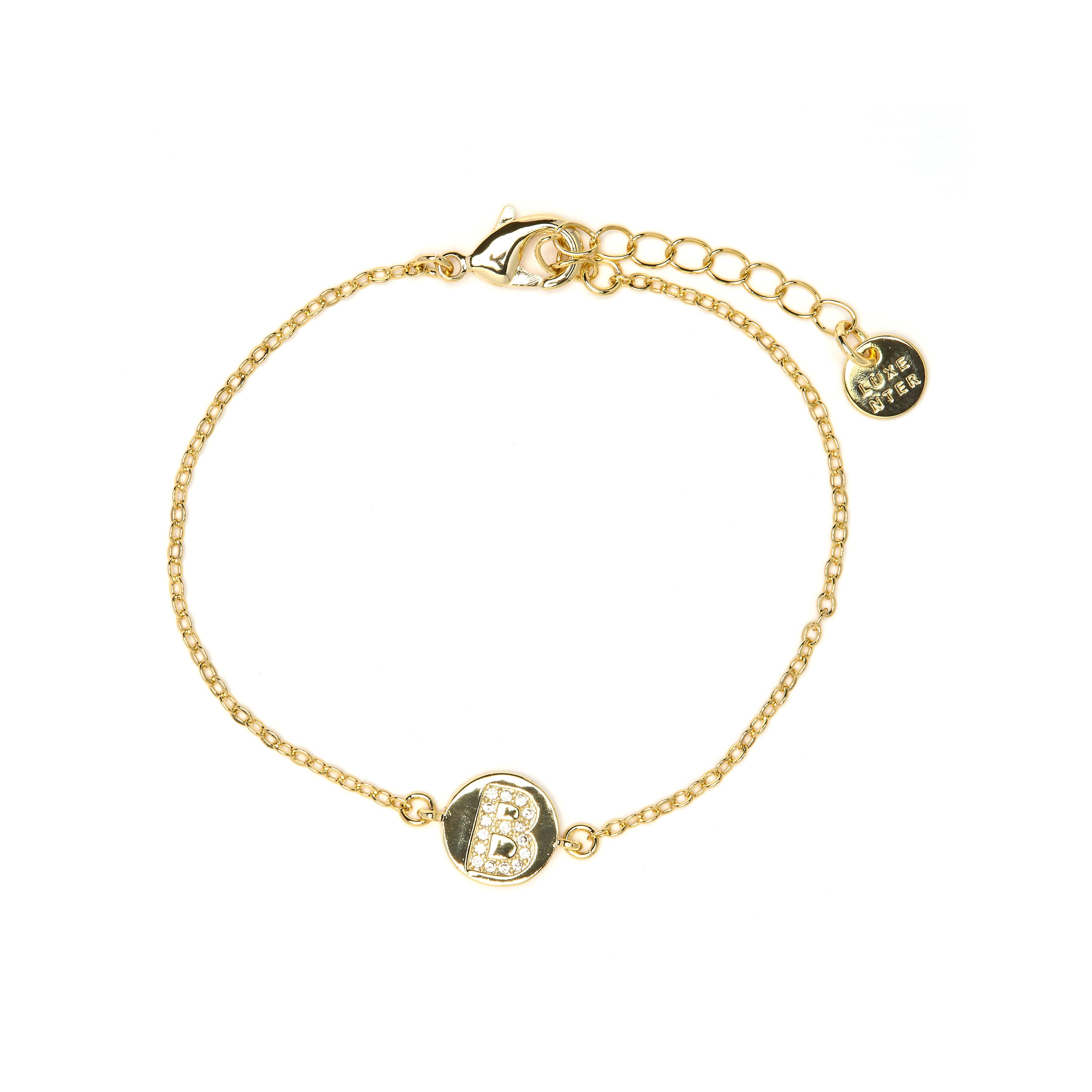 Pulsera con Circonita Brillante acabado oro amarillo 18k - Alphabet