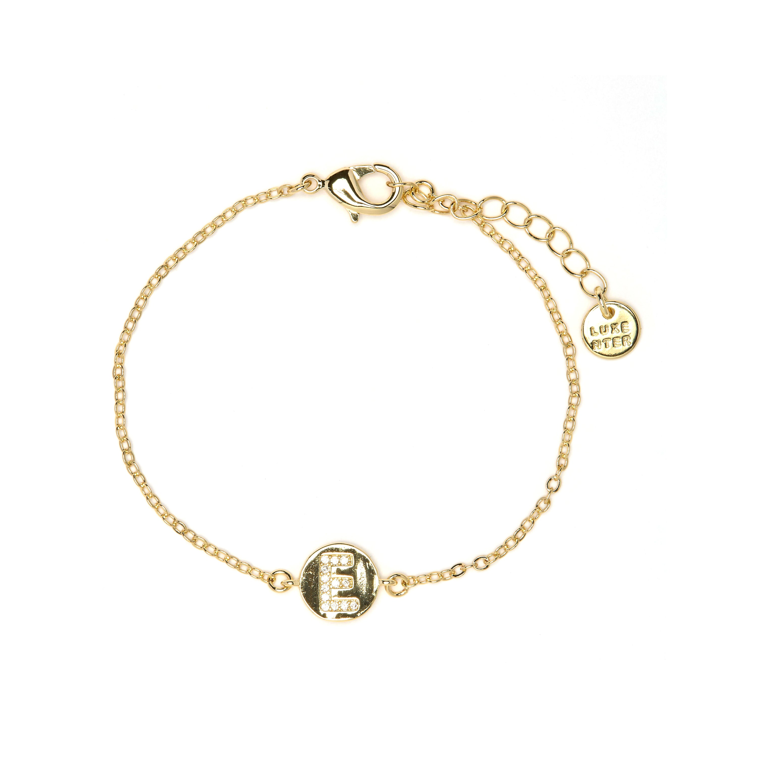 Pulsera con Circonita Brillante acabado oro amarillo 18k - Alphabet