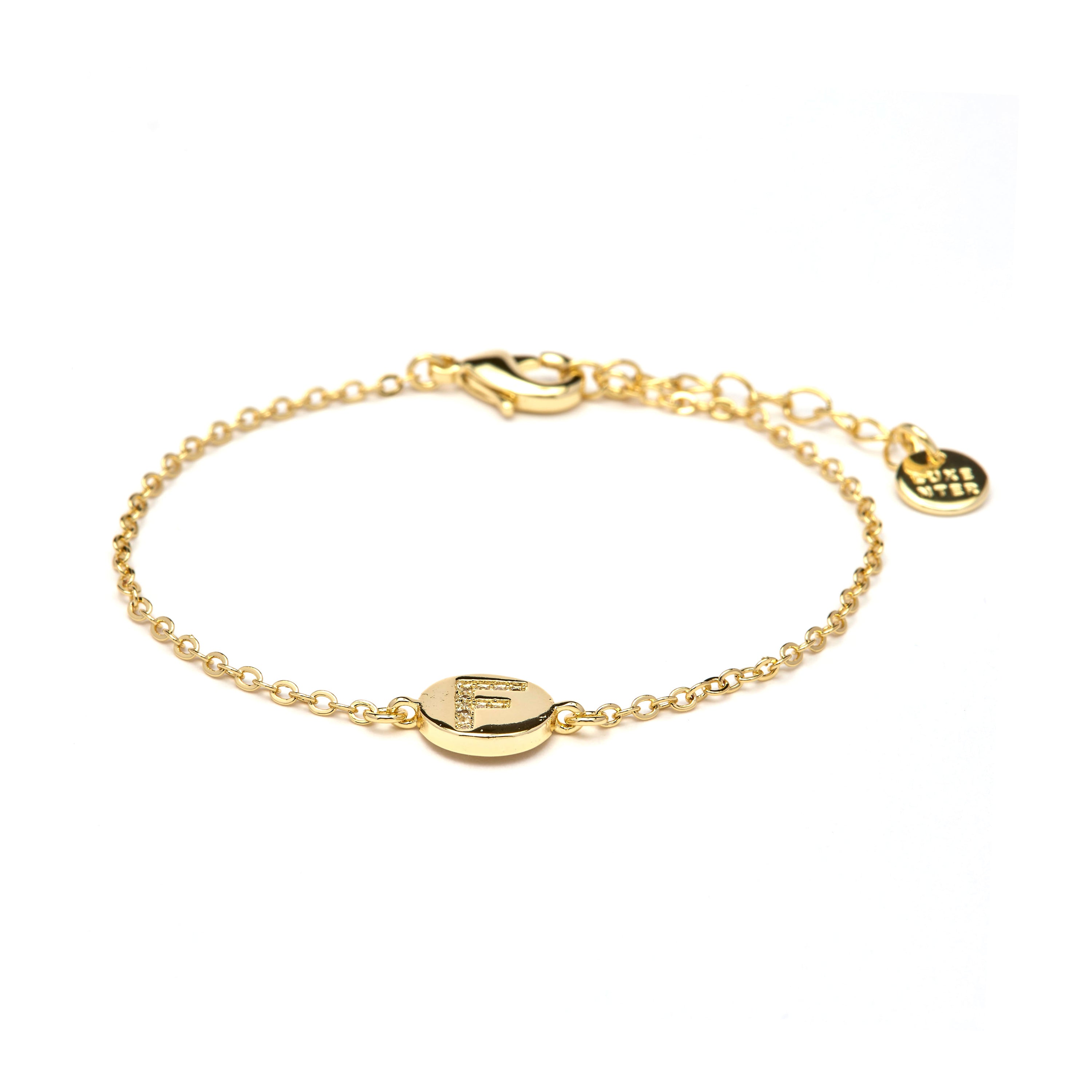Pulsera con Circonita Brillante acabado oro amarillo 18k - Alphabet
