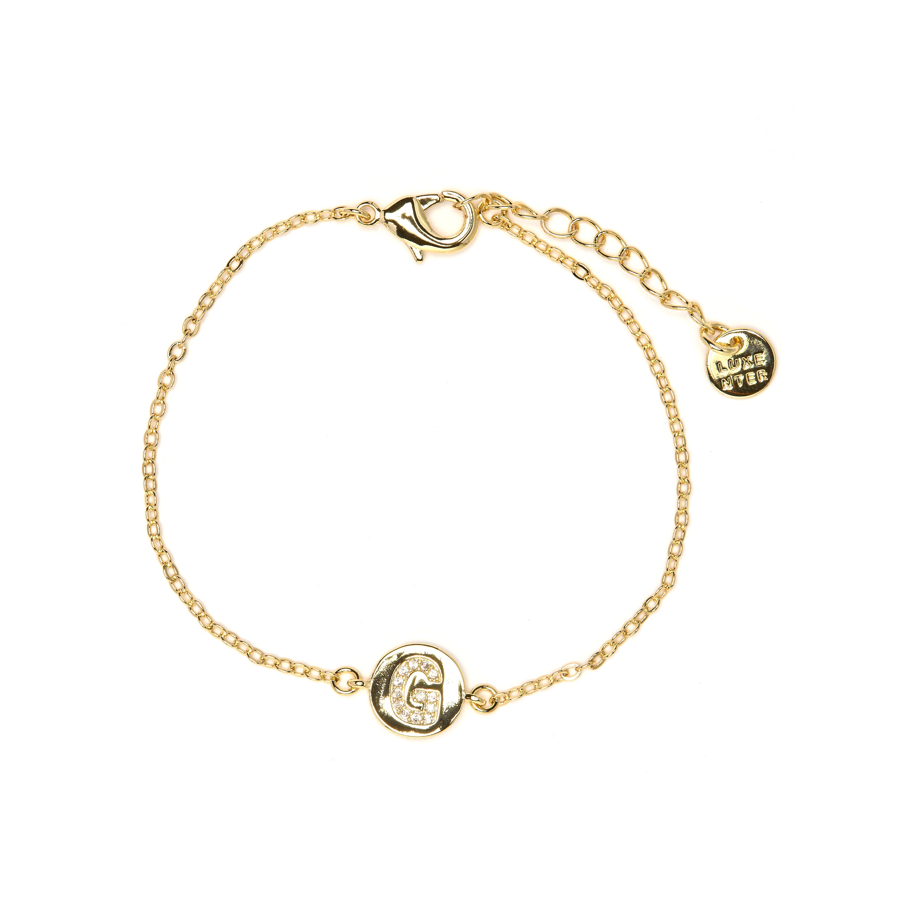 Pulsera con Circonita Brillante acabado oro amarillo 18k - Alphabet