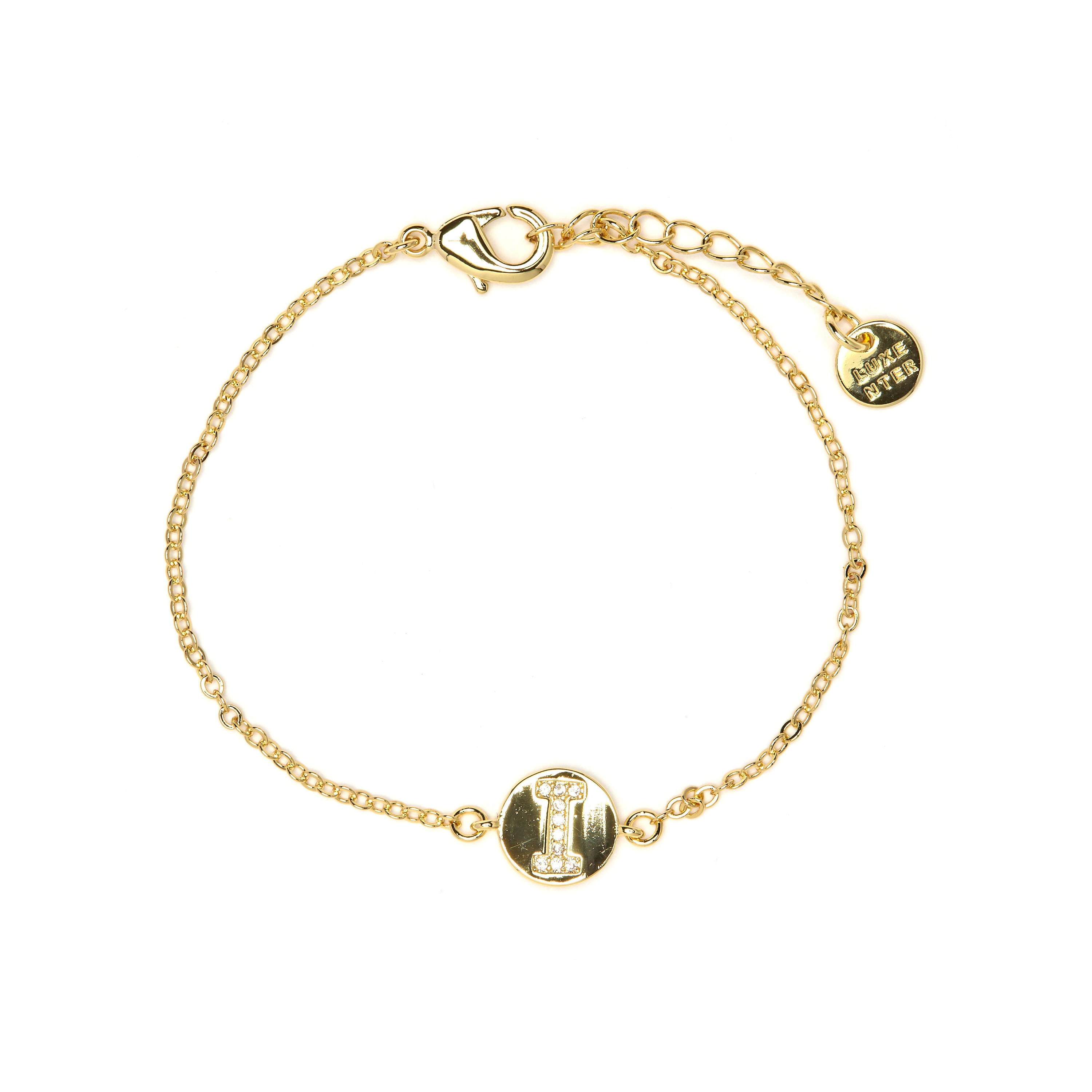 Pulsera con Circonita Brillante acabado oro amarillo 18k - Alphabet