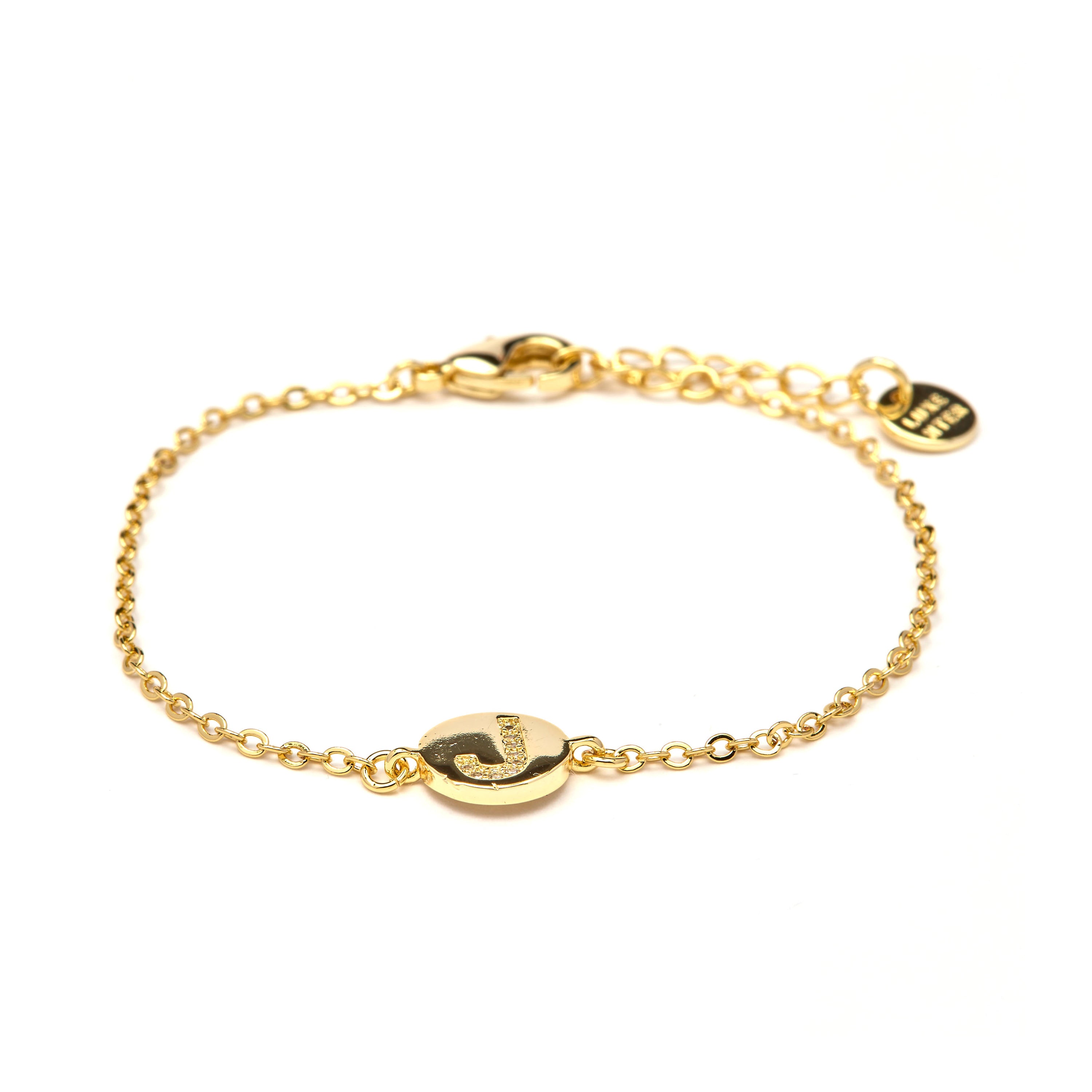 Pulsera con Circonita Brillante acabado oro amarillo 18k - Alphabet