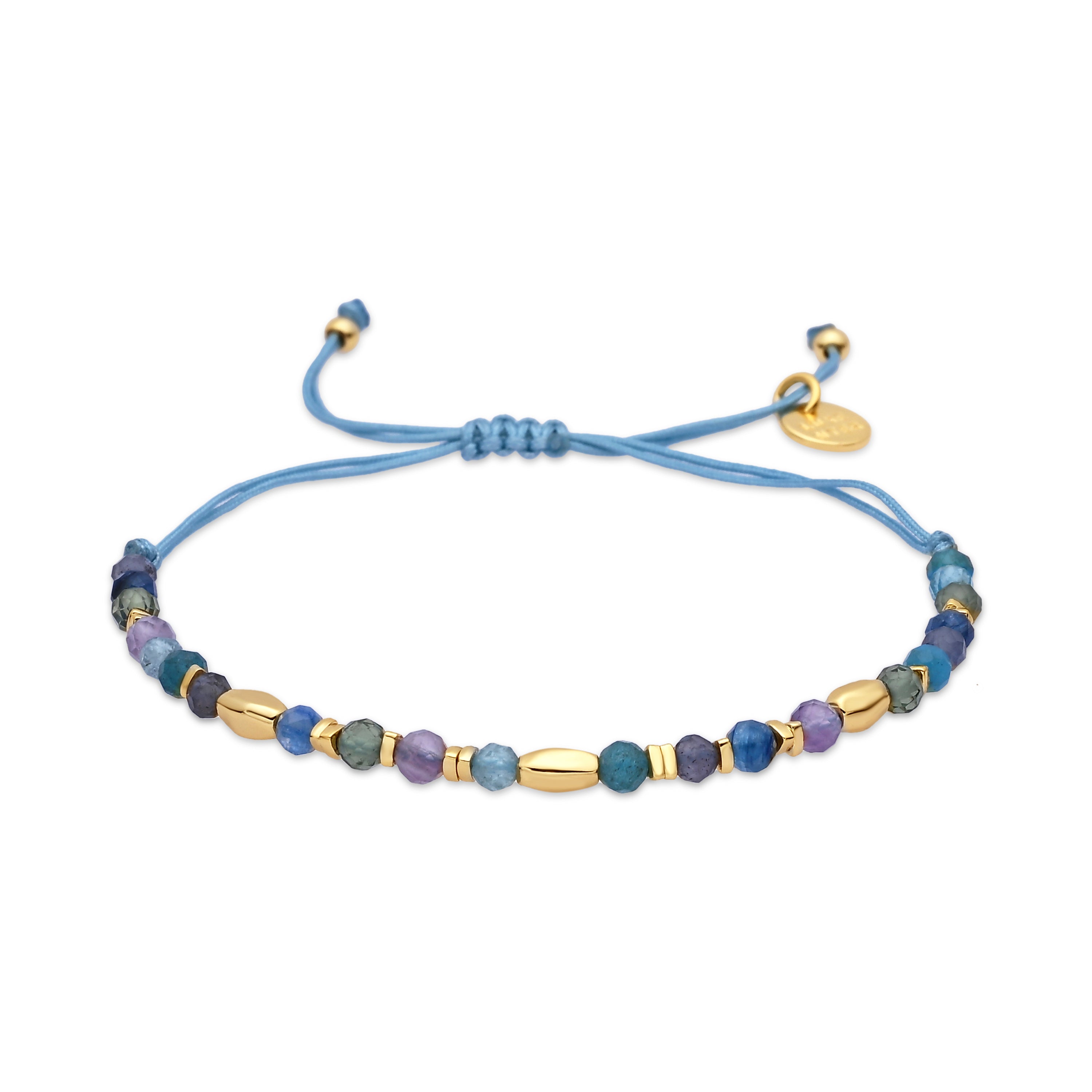 Pulsera de Cristal Multicolor acabado en oro amarillo de 18k - Dra