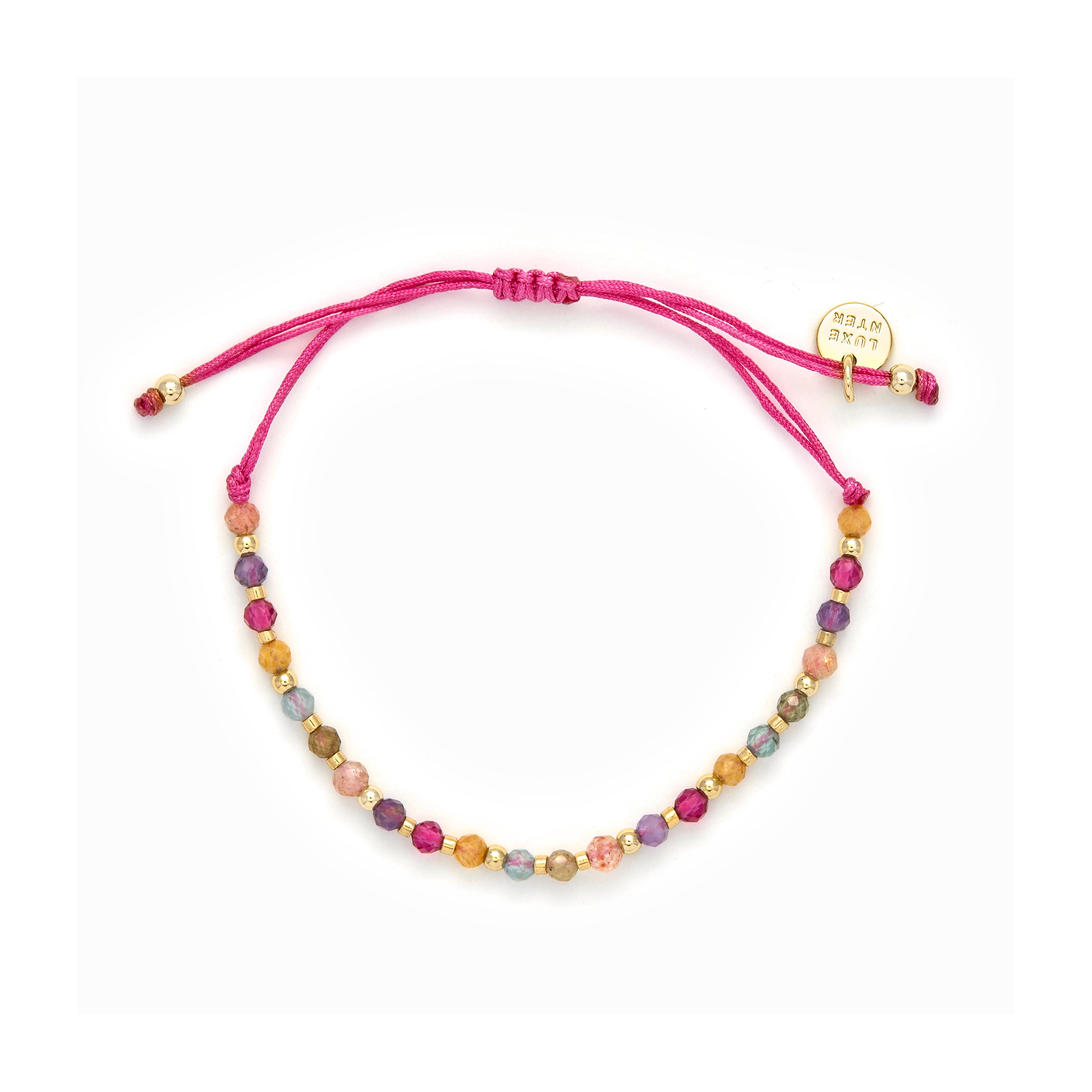 Pulsera de Cristal Multicolor acabado en oro amarillo de 18k - Fensah