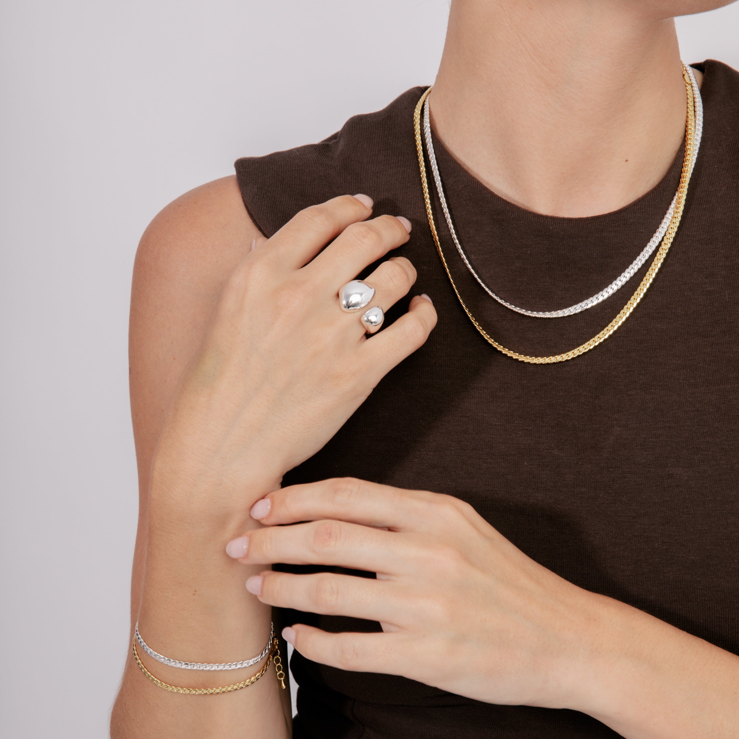 Pulsera acabado en oro amarillo de 18k - Nanja