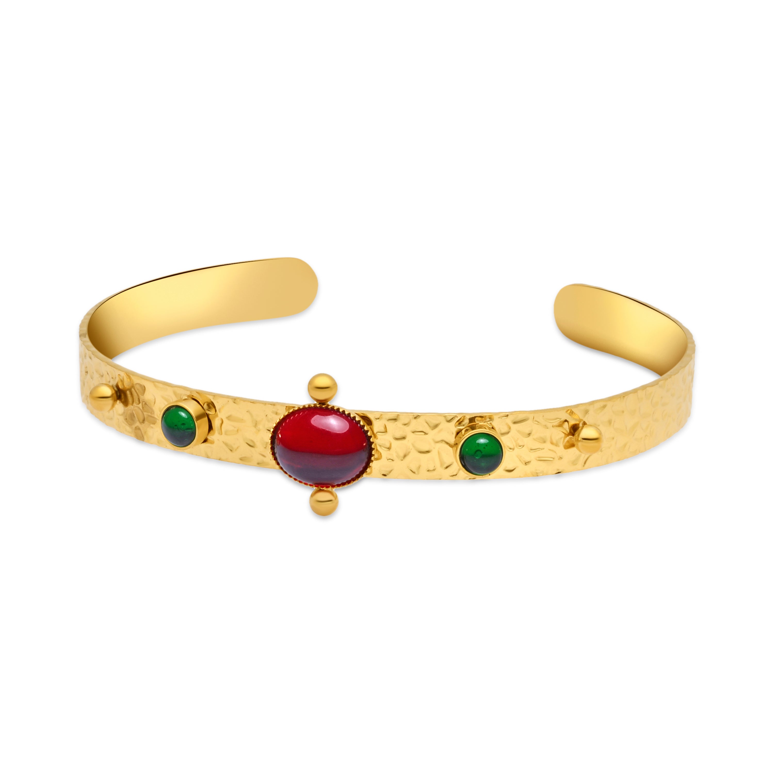 Pulsera de Cuarzo Hidrotermal Multicolor acabado en oro amarillo 18k - Euvia