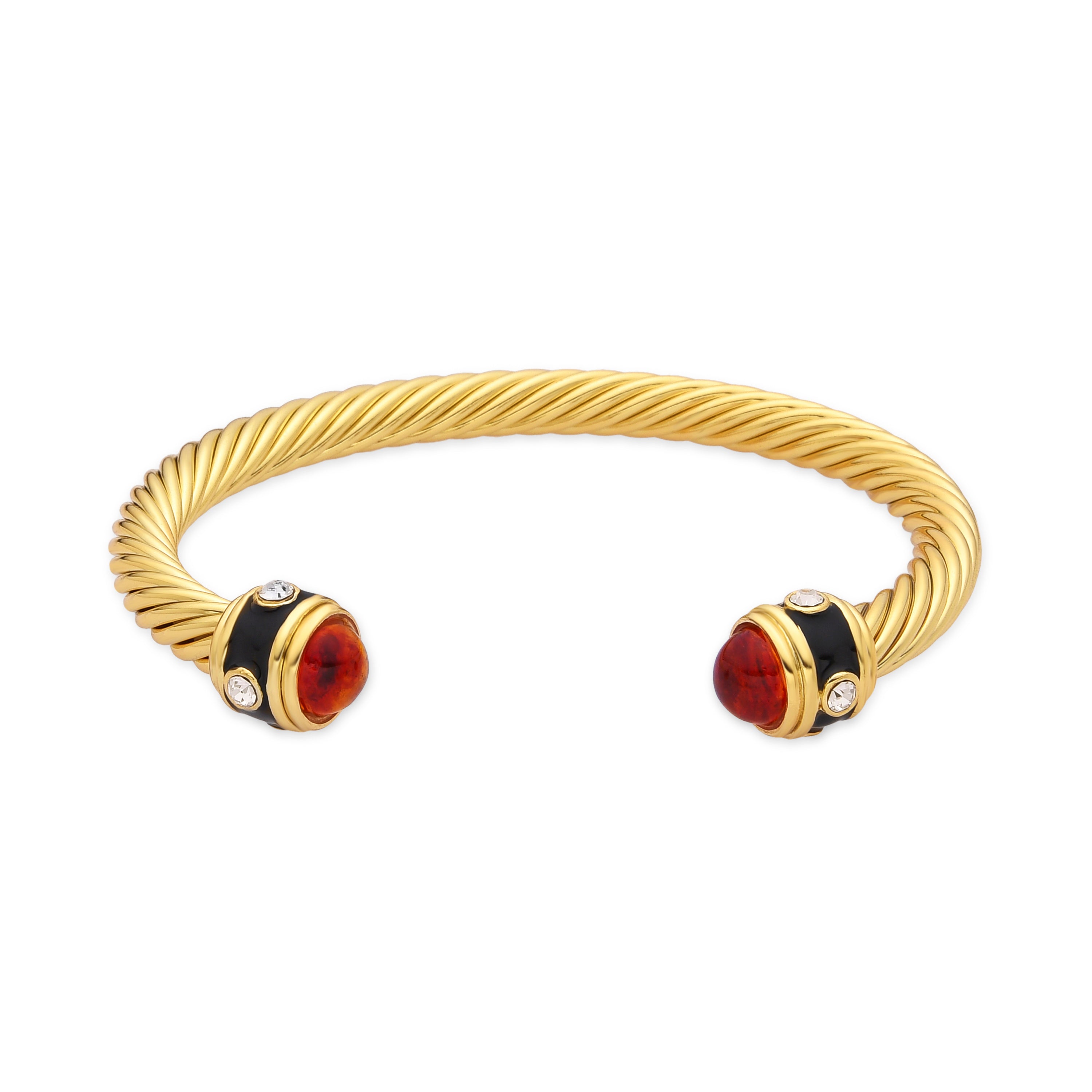 Pulsera con Resina Ambar acabado oro 18k - Overnya