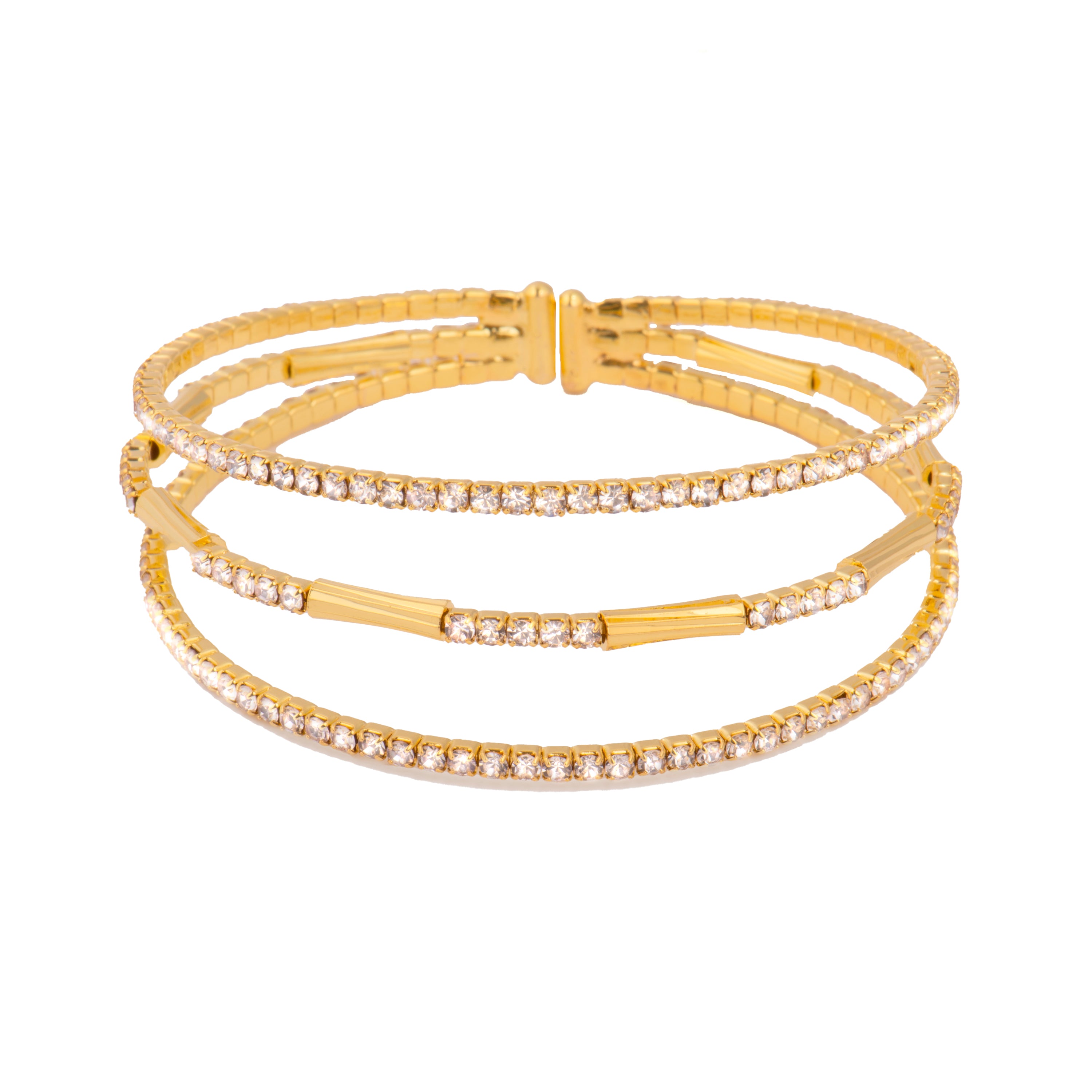 Pulsera de Circonita Brillante acabado en oro amarillo de 18k - Amlok