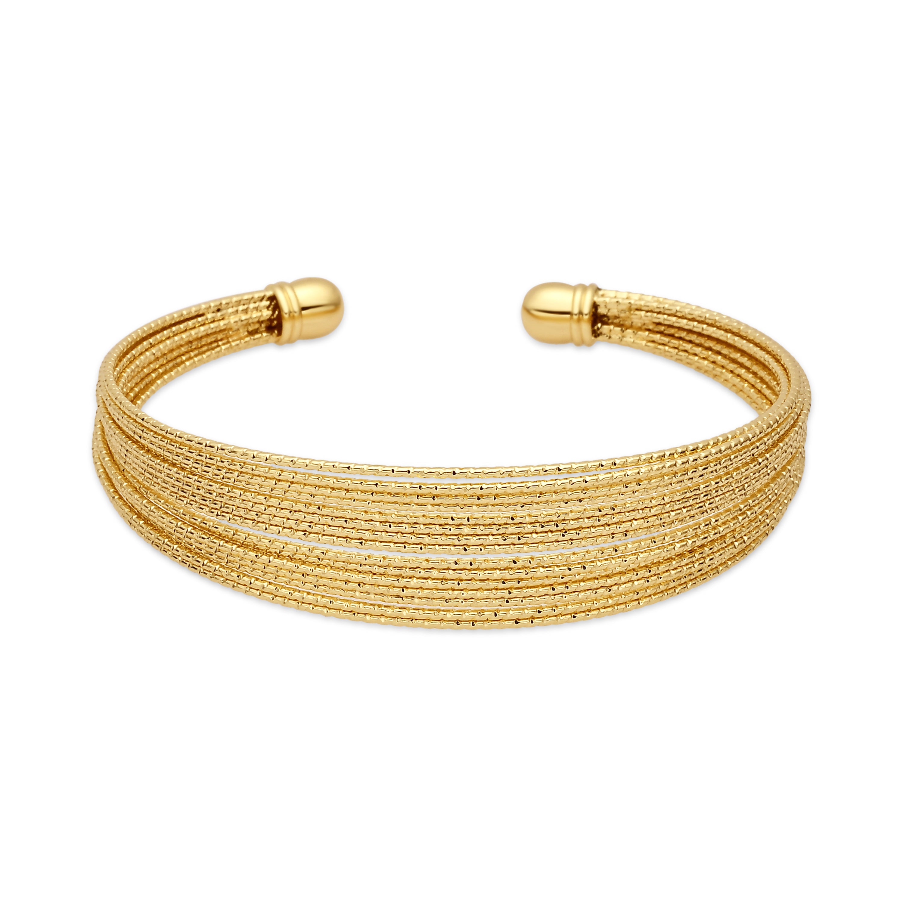 Pulsera de Circonita Brillante acabado en oro amarillo de 18k - Nepa
