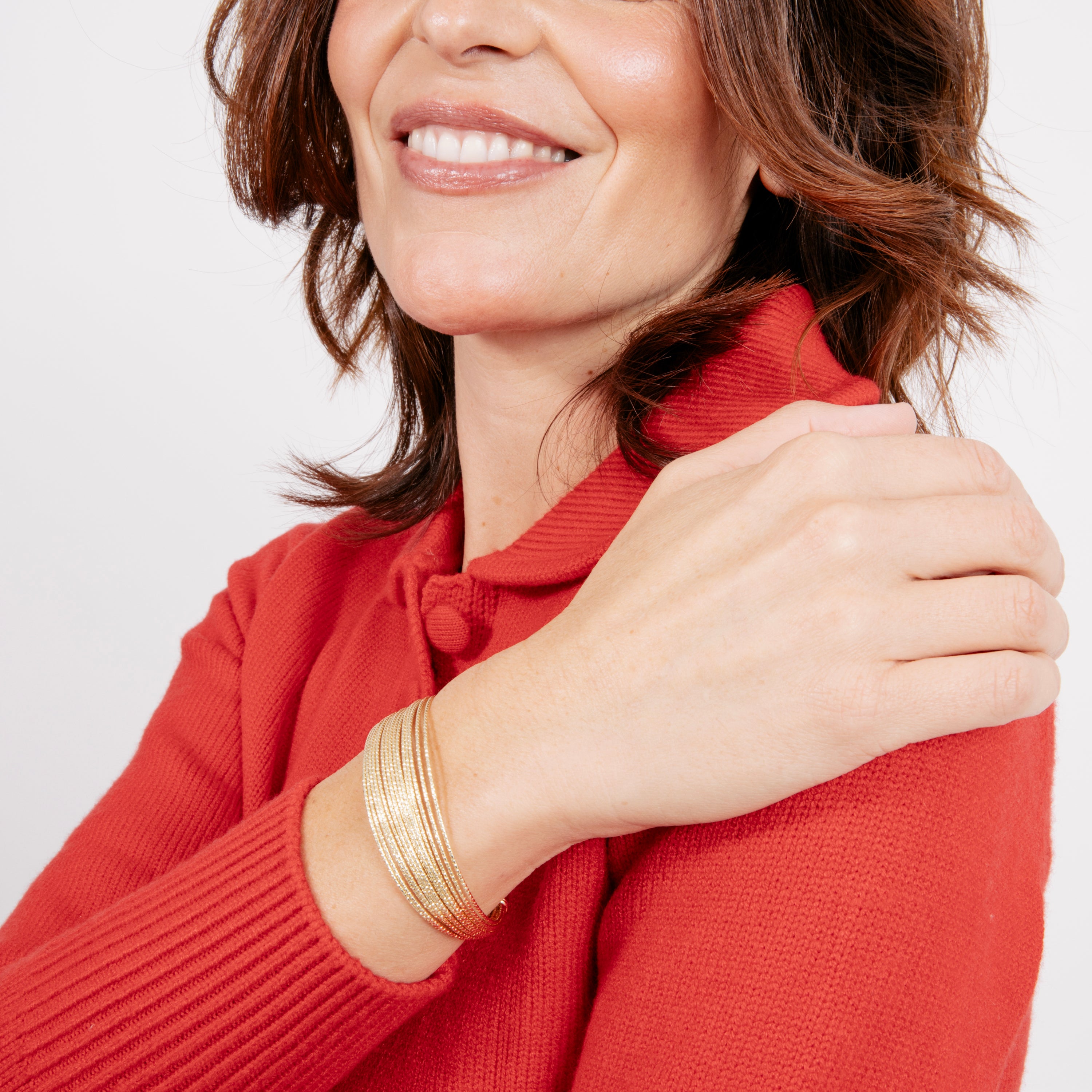 Pulsera de Circonita Brillante acabado en oro amarillo de 18k - Nepa