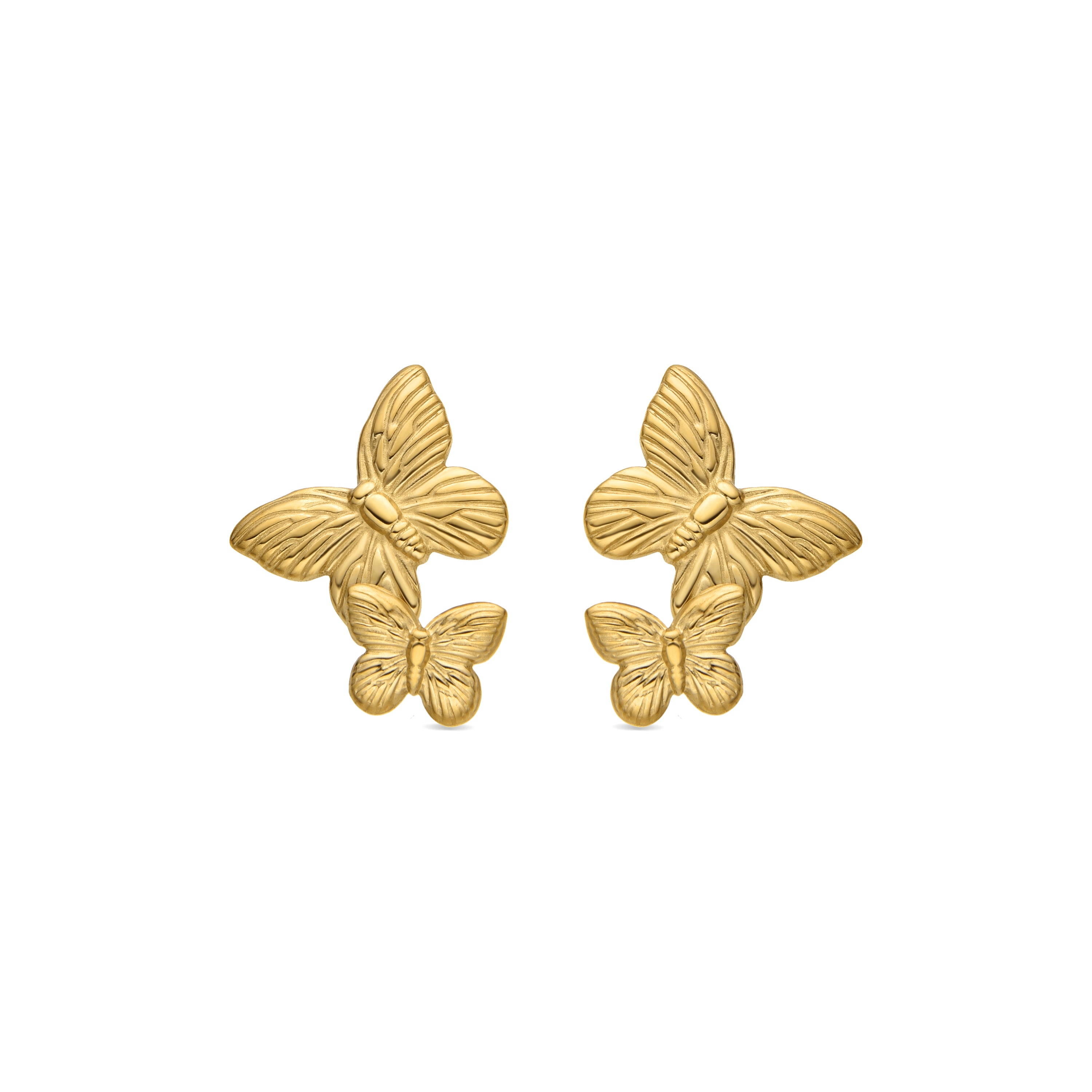 Pendientes acabado oro 18k - Yigba