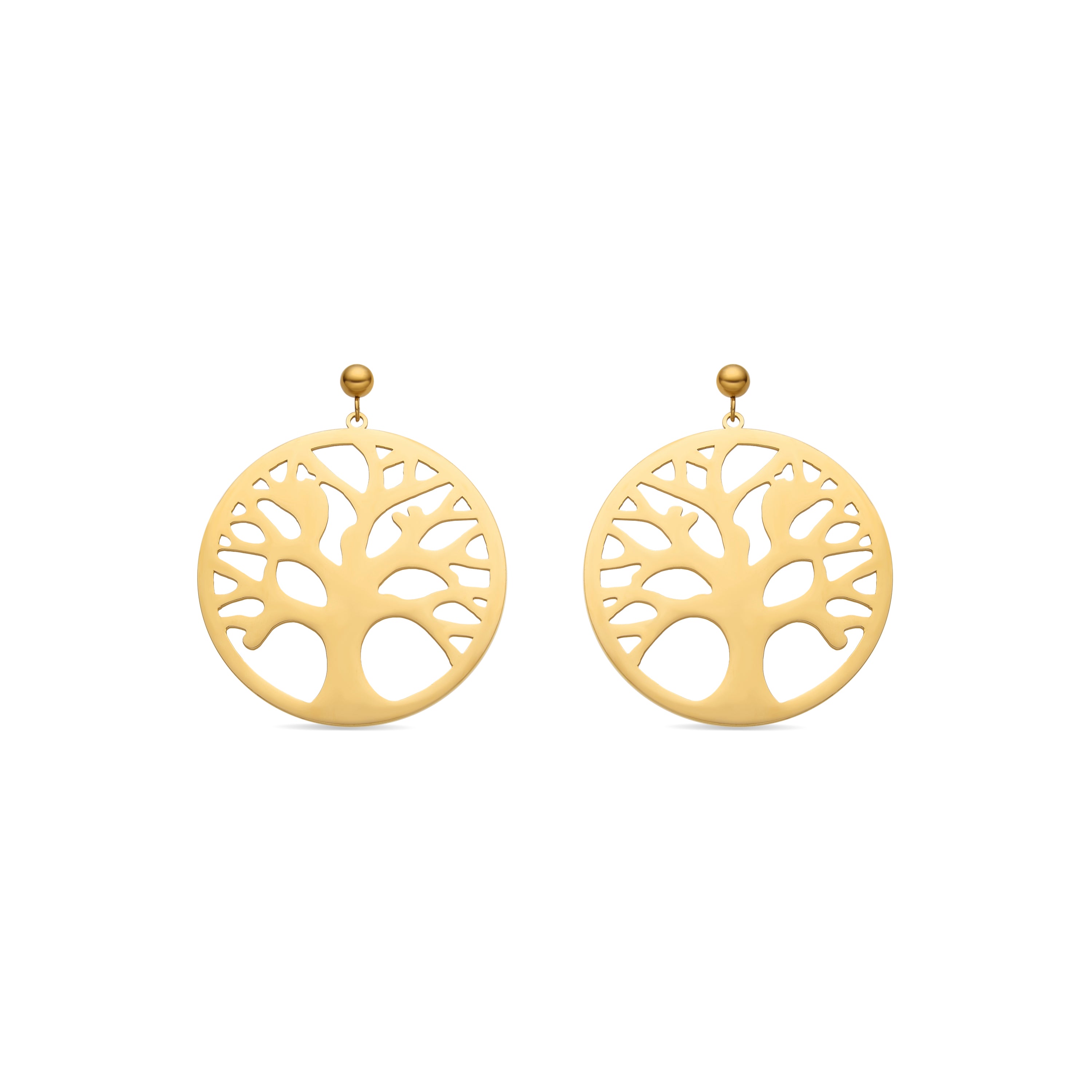 Pendientes acabado oro 18k - Konssa