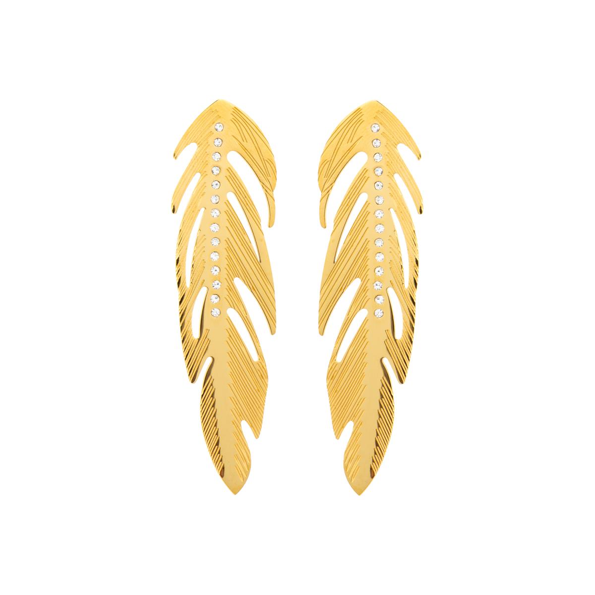 Orecchini finitura oro giallo 18k - Naxi