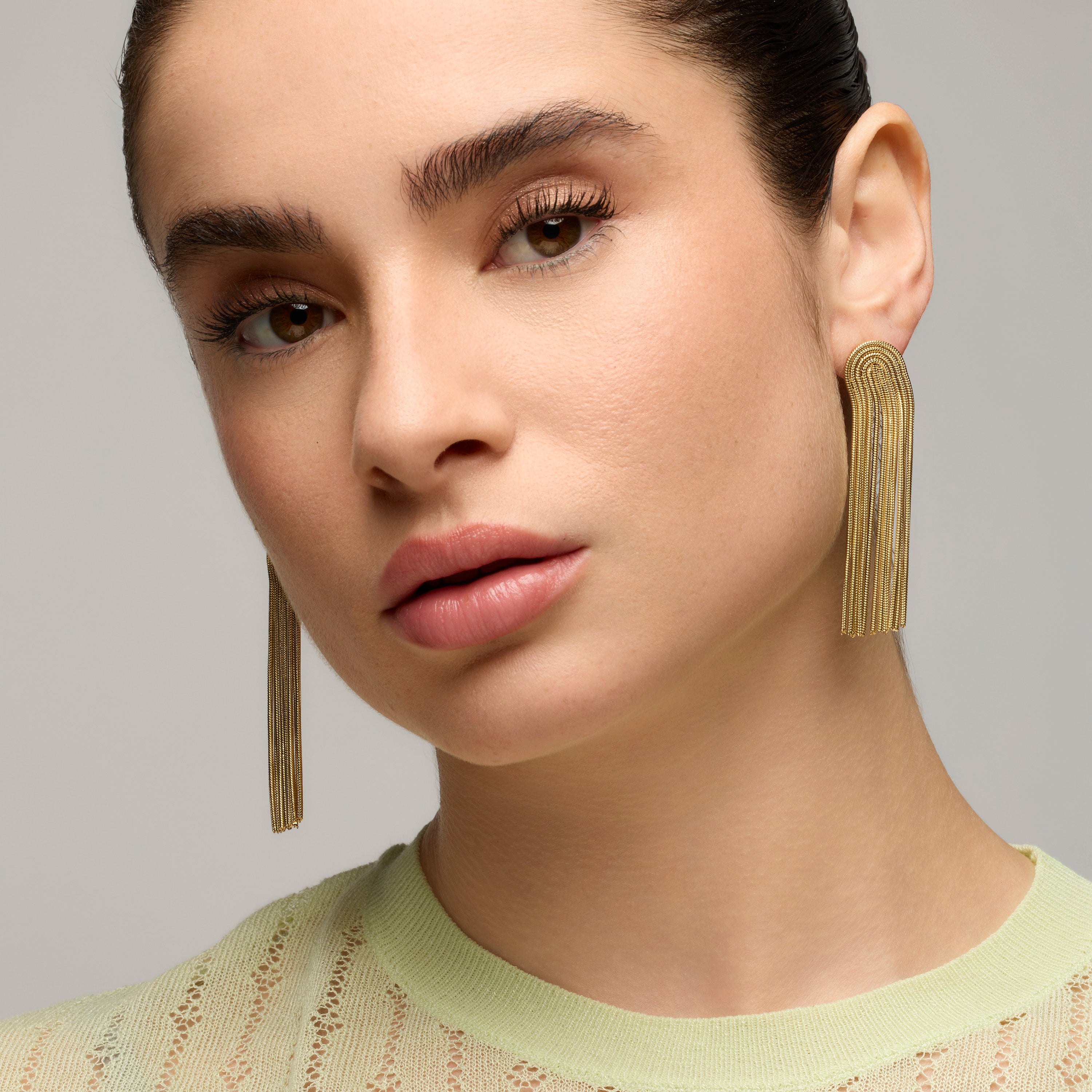 18k yellow gold finish earrings - Gaion