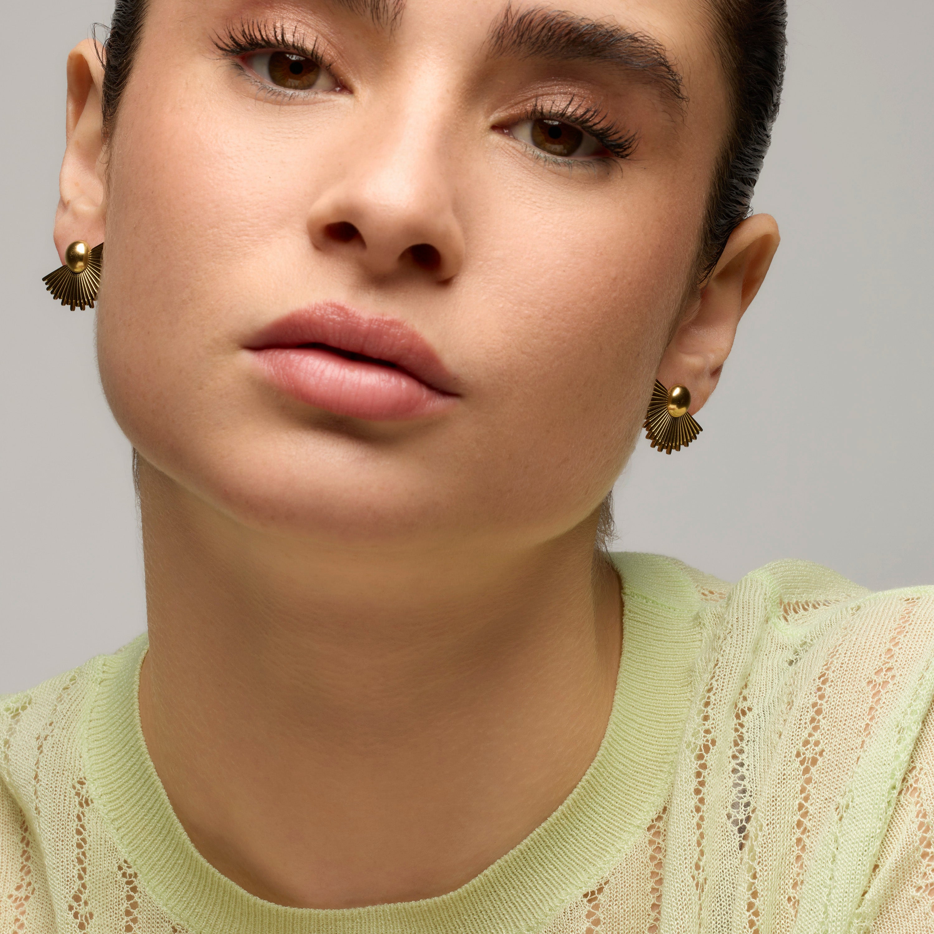 Pendientes acabado oro amarillo de 18k - Hayla