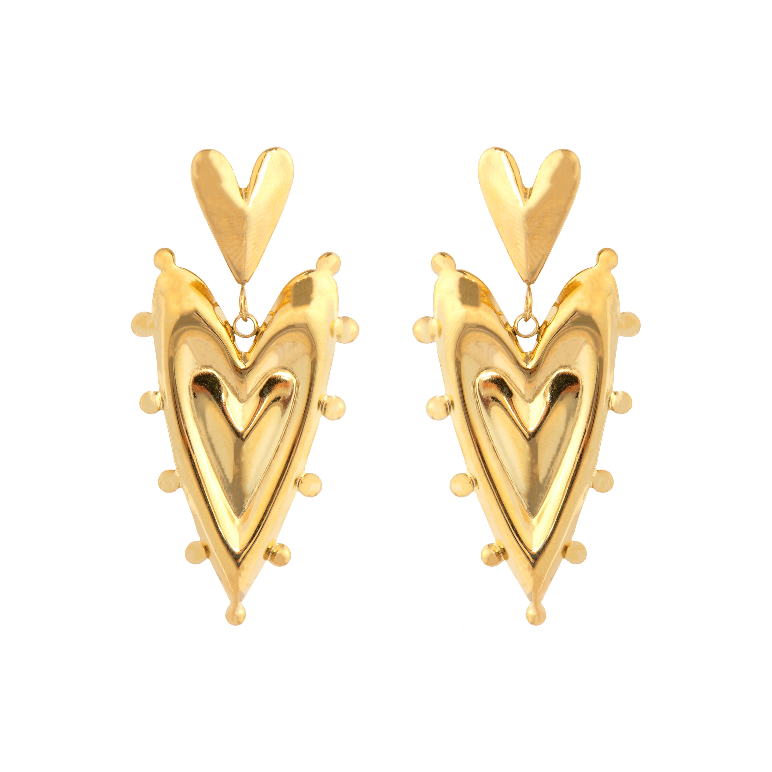 Ohrringe mit 18k Gelbgold-Finish - Zenan