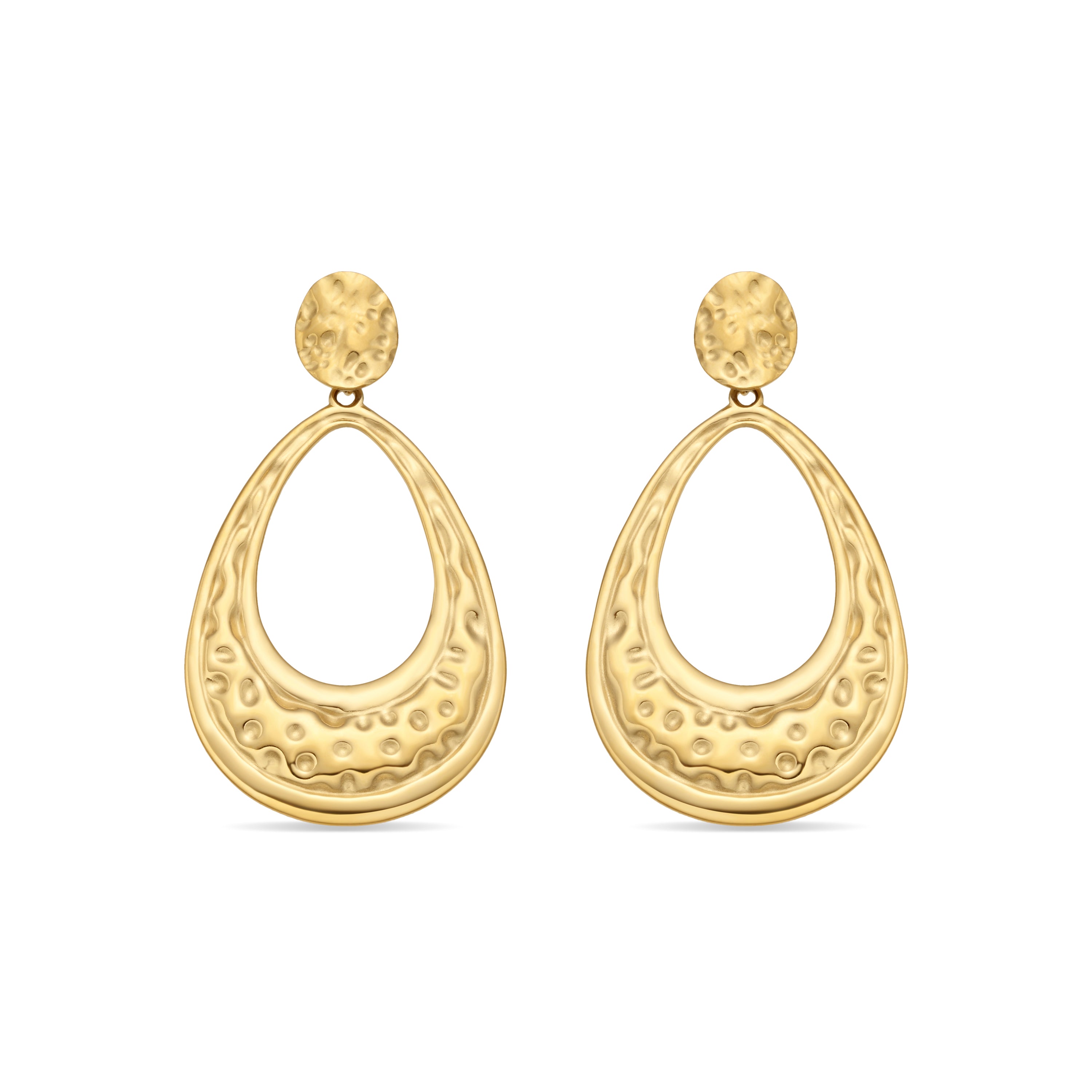 Pendientes acabado en oro amarillo 18k - Mayso