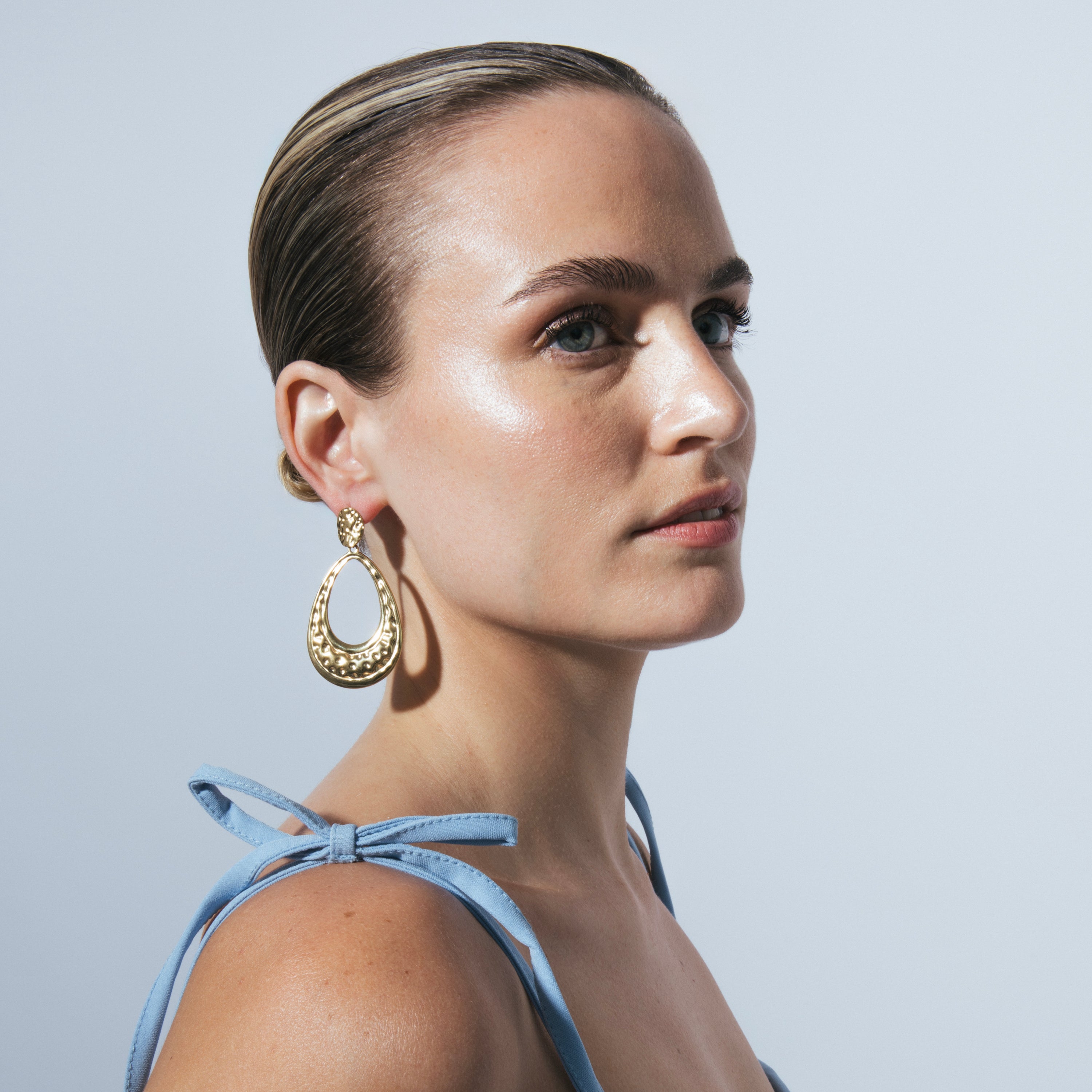 Pendientes acabado en oro amarillo 18k - Mayso